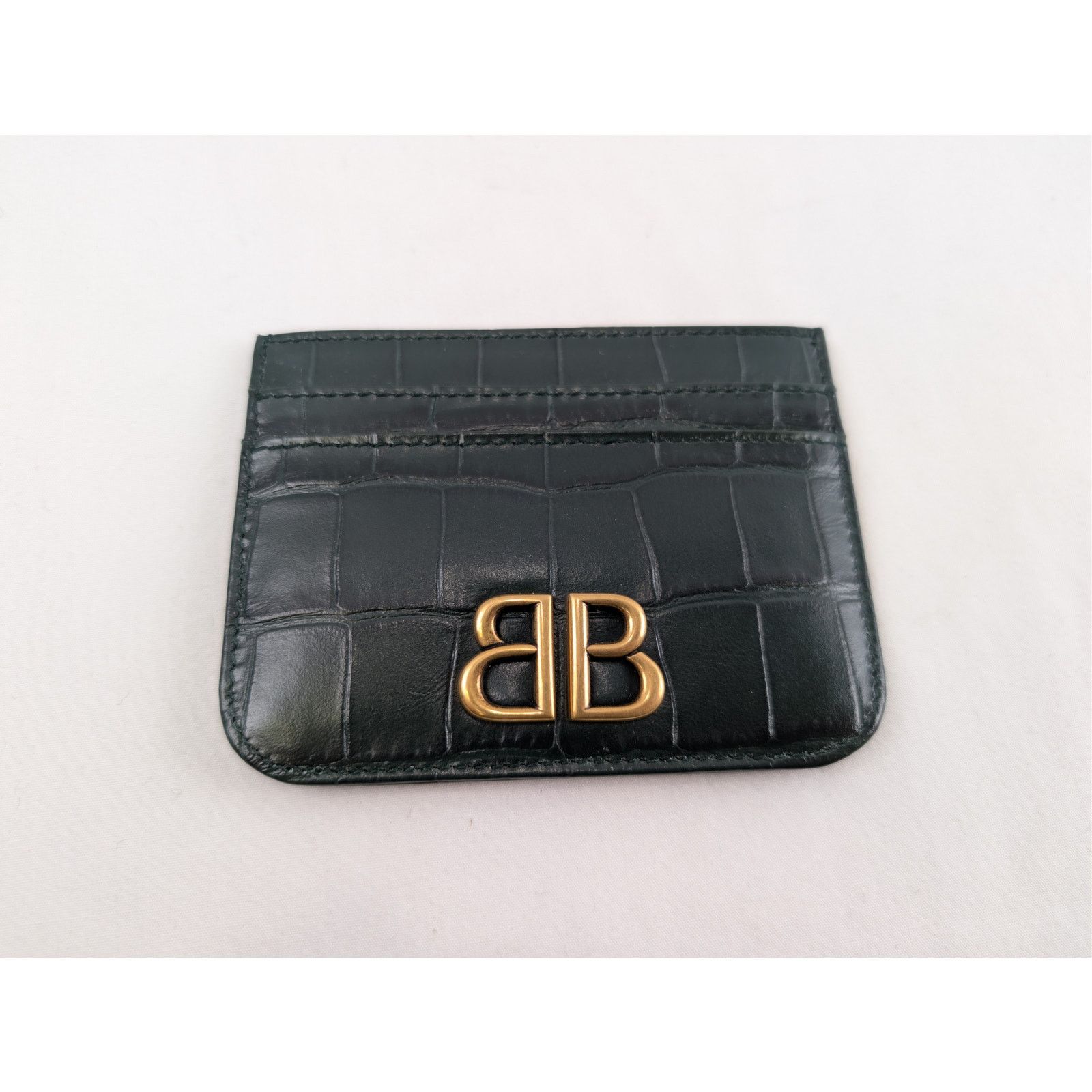 Balenciaga o1rshd1 Size: OS / Puffy Croc Embossed Monaco Card Holder Size ONE SIZE - 3 Thumbnail