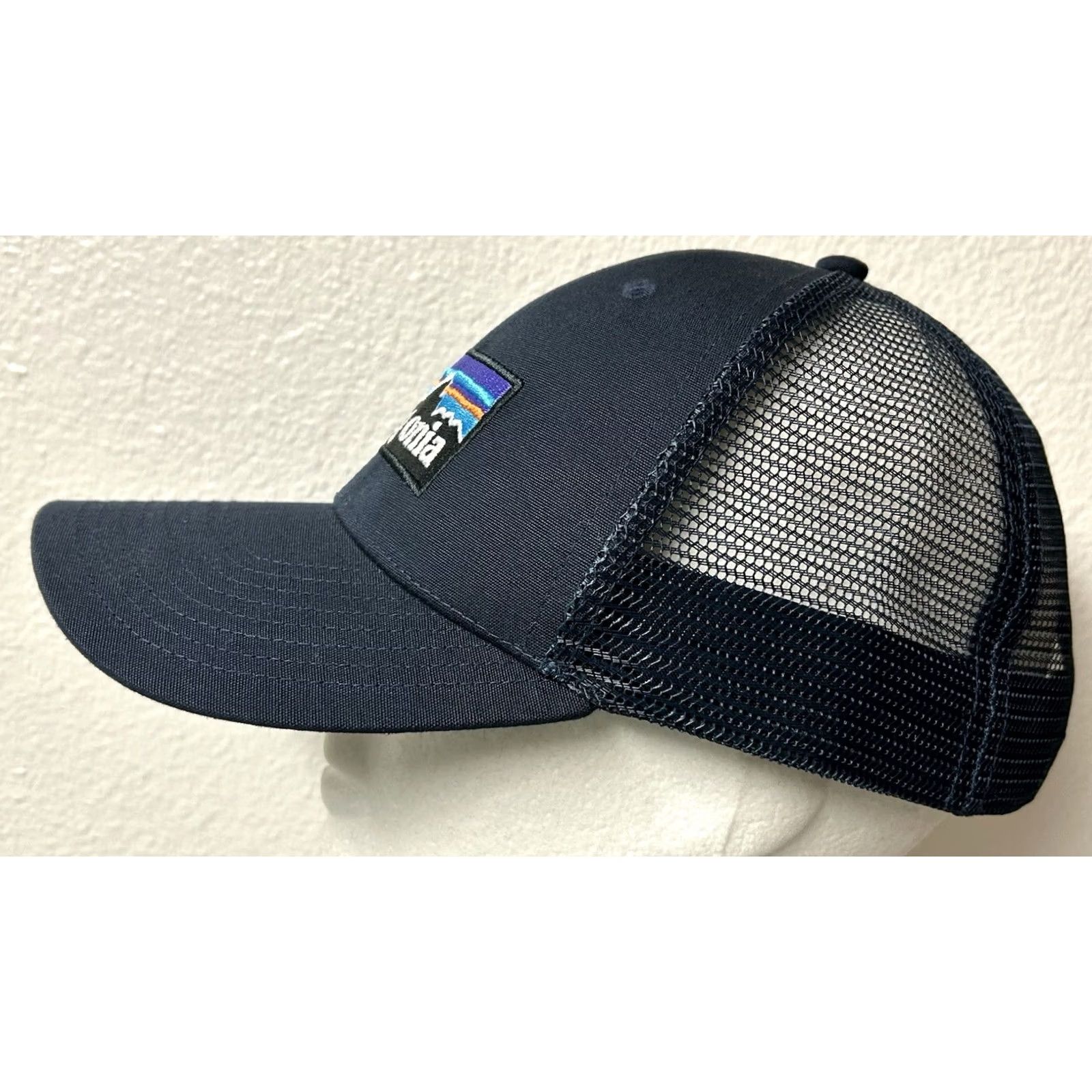 Patagonia Patagonia Trucker Hat Navy Blue P-6 Logo LoPro One Size Men Mens Hat Size ONE SIZE - 4 Thumbnail