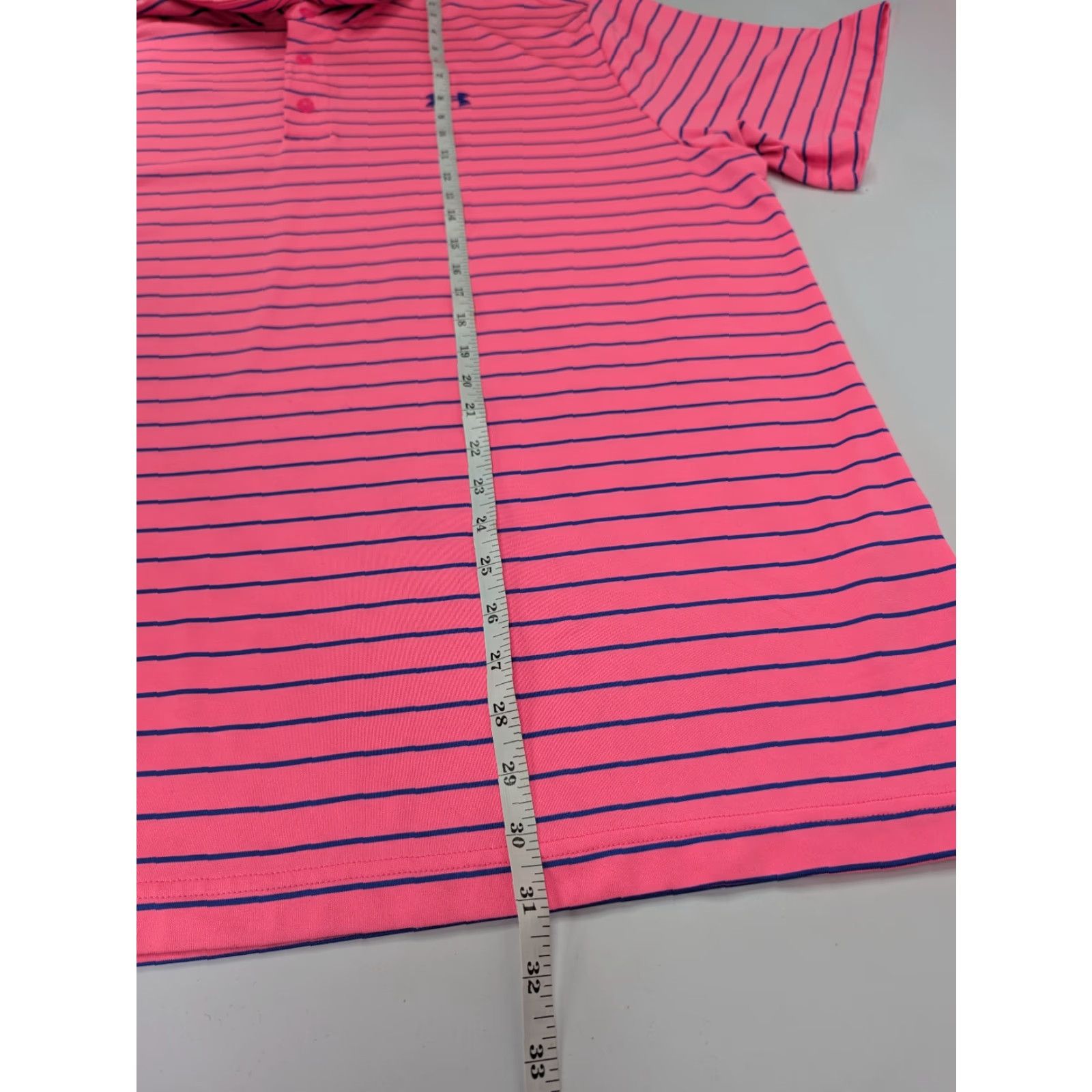 Under Armour Under Armour The Playoff Polo Short Sleeve Pink Striped Men’s 2XL 1351130 Size US XXL / EU 58 / 5 - 4 Thumbnail