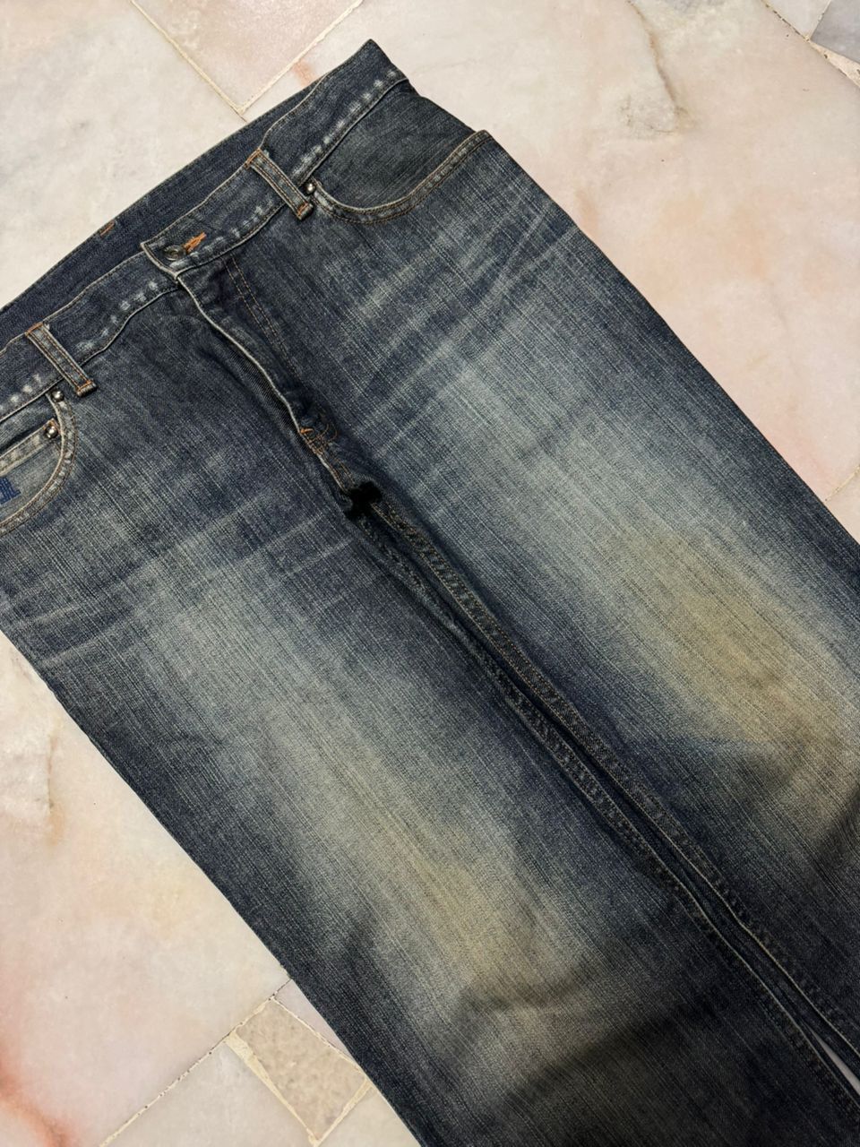 Lanvin 💥Insane💥 90s Lanvin Collection Rusty Sick Mudwash Dark Jean Size US 32 / EU 48 - 6 Thumbnail