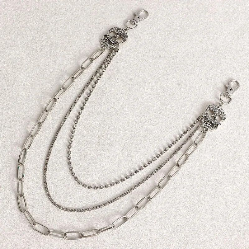 Vintage Layered Chain Skull Size ONE SIZE - 4 Thumbnail