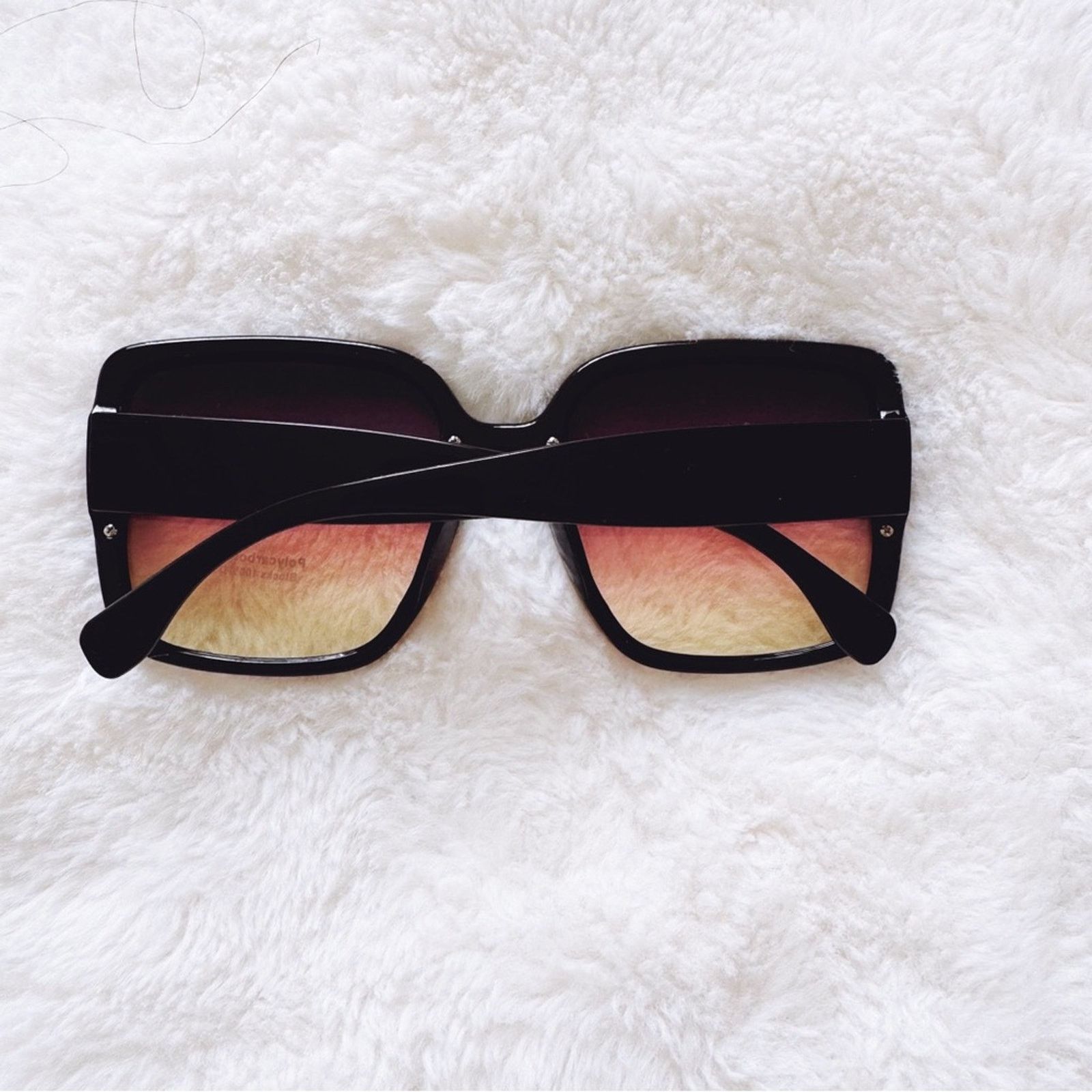 Other Abby Black & Pink Square Frame Sunglasses Size ONE SIZE - 10 Thumbnail