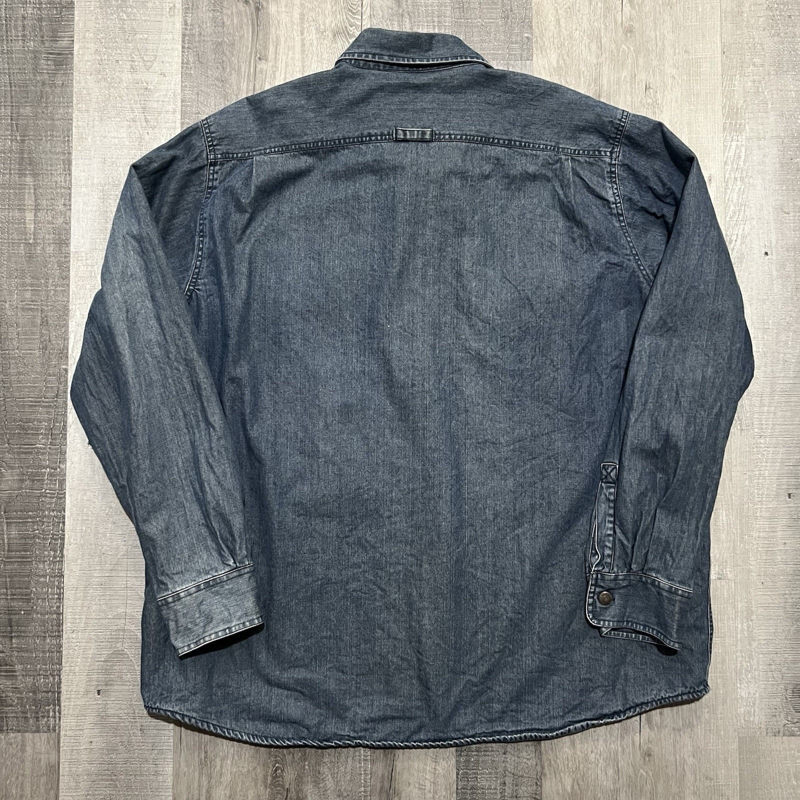 Eddie Bauer VTG Eddie Bauer Sport Shop Blanket Lined Dark Denim Button Size US XXL / EU 58 / 5 - 2 Thumbnail