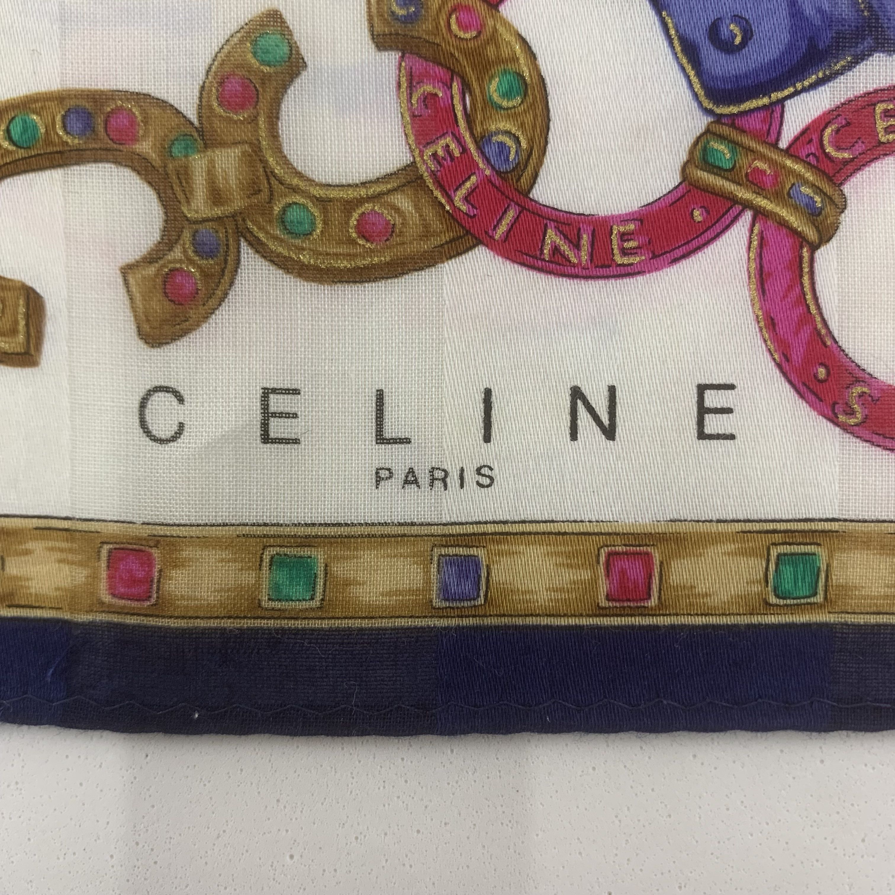 Celine Celine Handkerchief Bandana Neckerchief Square TB3370 Size ONE SIZE - 4 Thumbnail