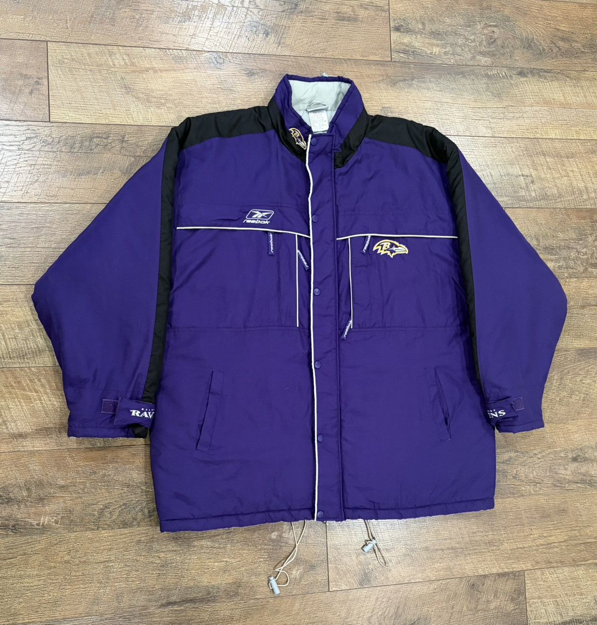 Reebok Vintage 90s Baltimore Ravens Quilted Reebok Puffer Jacket XL Size US XL / EU 56 / 4 - 2 Thumbnail