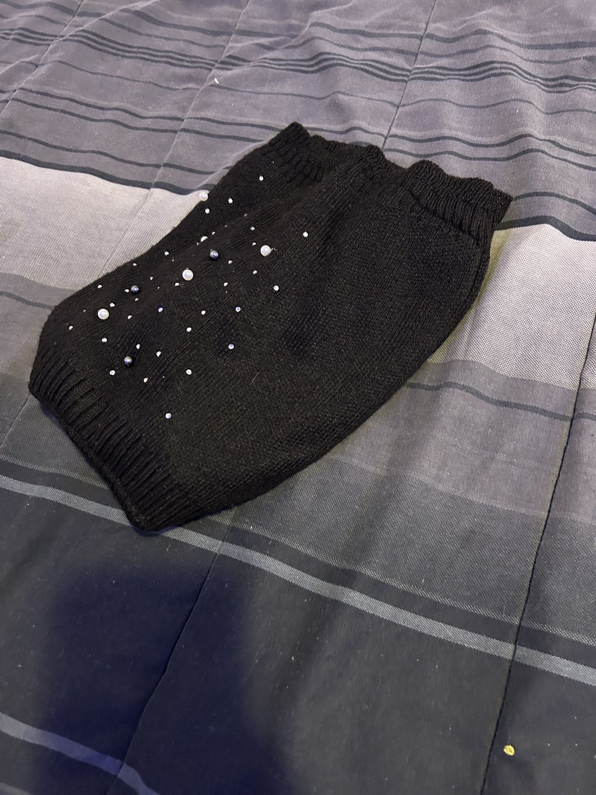 Japanese Brand Knitted Rhinestone Marble Beanie Size ONE SIZE - 4 Thumbnail