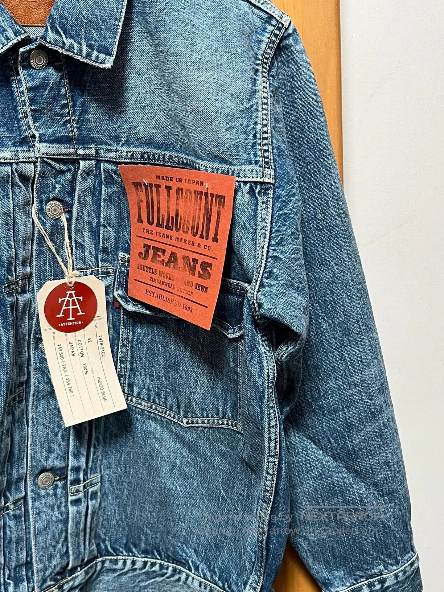 Full Count & Co. FULLCOUNT Dartford Classic Denim Jacket. Size US M / EU 48-50 / 2 - 3 Thumbnail