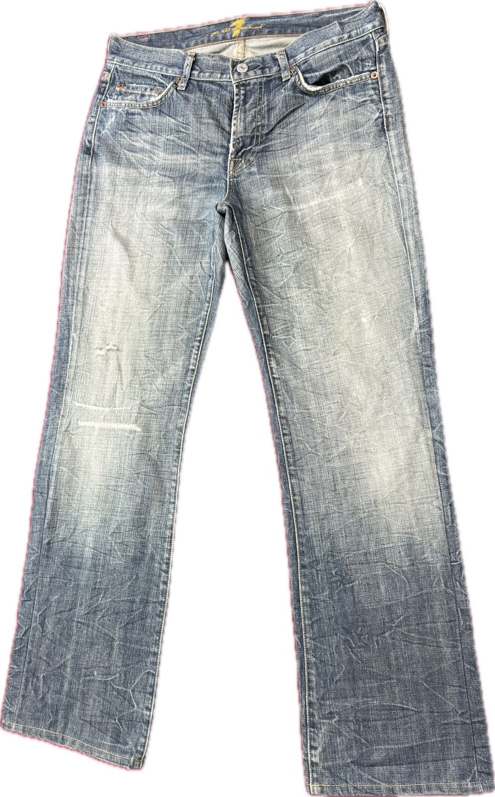 7 For All Mankind Flare Type 7 For All Mankind Distress Denim Size US 32 / EU 48 - 3 Thumbnail