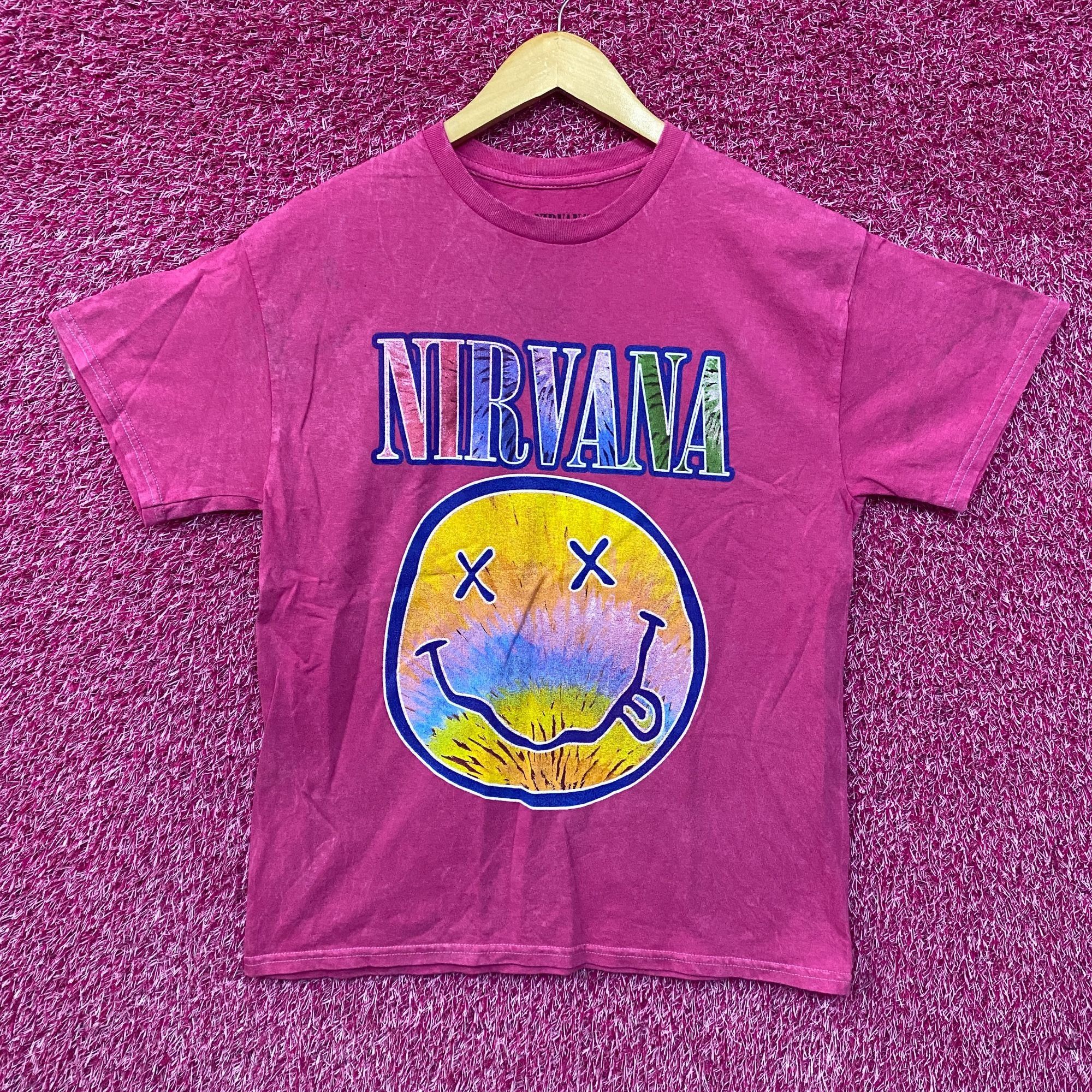 Nirvana Nirvana Nevermind Album Dead Smiley Pink T-Shirt Medium Size US M / EU 48-50 / 2 - 1 Thumbnail