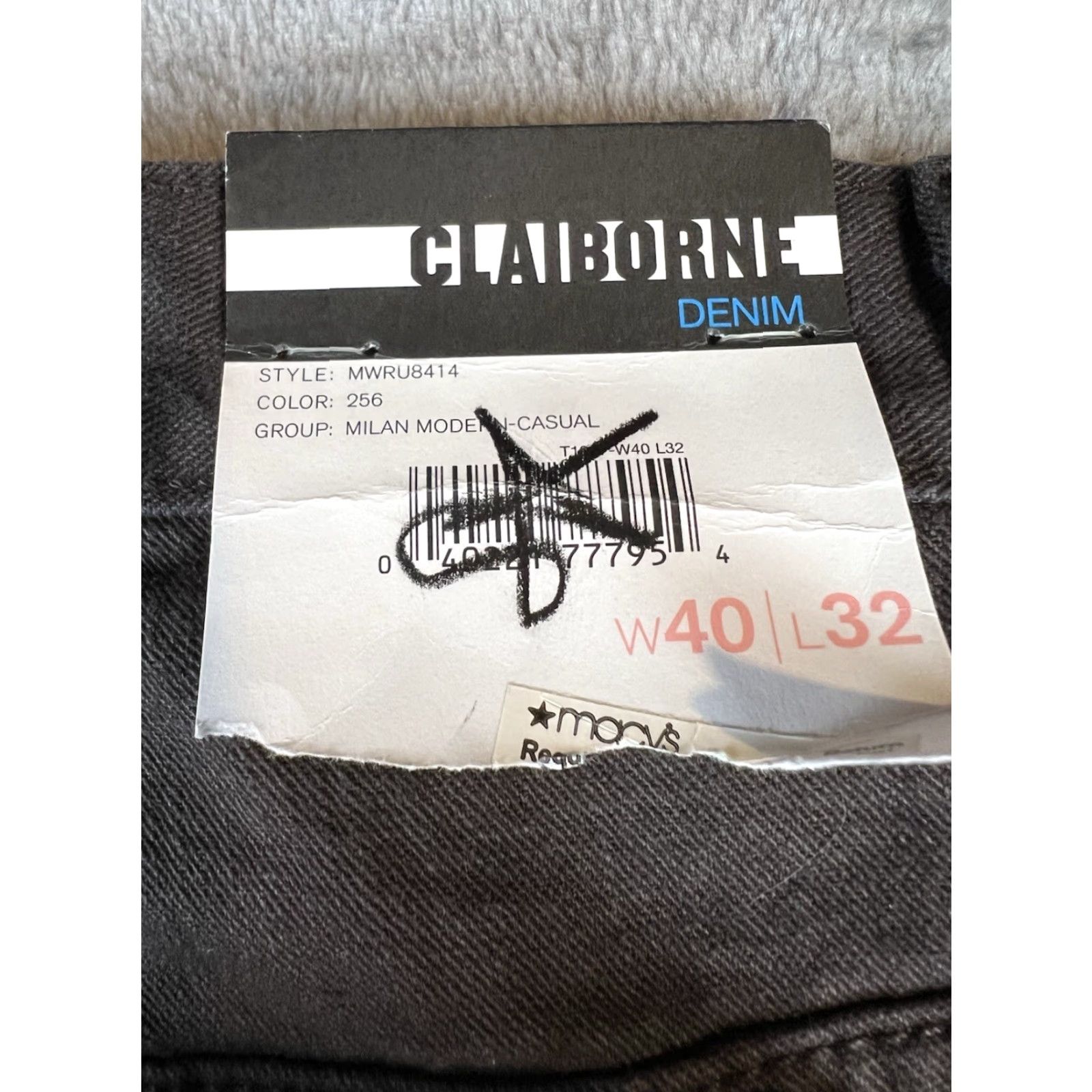 Liz Claiborne NWT Claiborne Denim Pants Mens 40x32 Black Straight Fit Skater 90s Vintage Gothic Hipster Casual Pants Mens Size US 40 / EU 56 - 7 Thumbnail