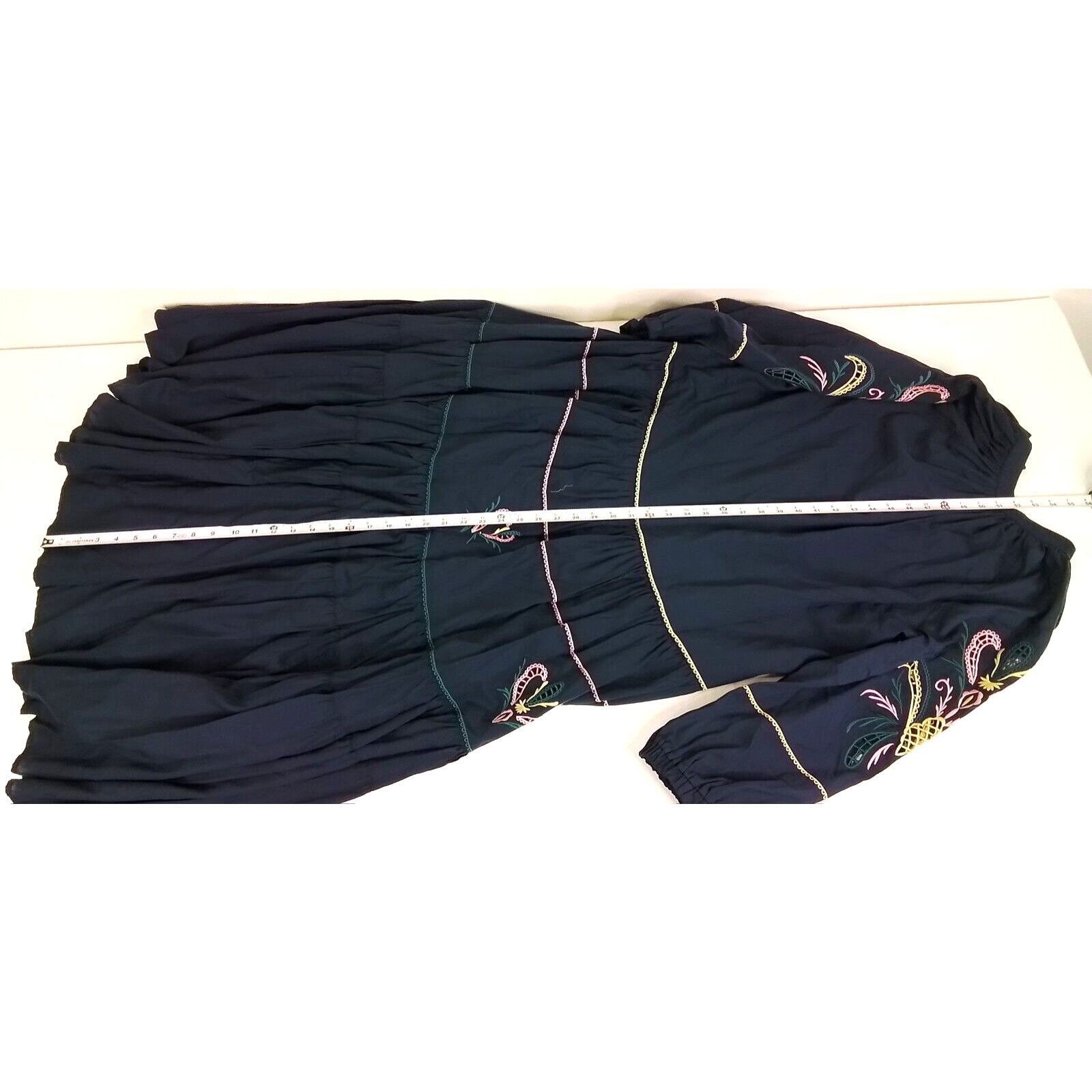 Other Lug Von Siga Dress Women's Size 36 Navy Blue Embroiderd NWT Size XS / US 0-2 / IT 36-38 - 14 Thumbnail