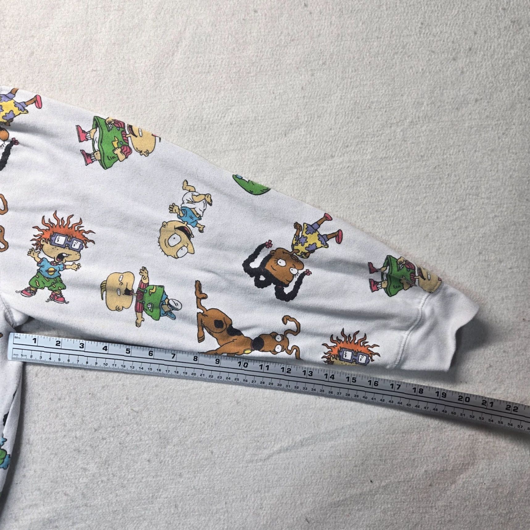 Nickelodeon VINTAGE Nickelodeon Rugrats Hoodie Sweatshirt Adult 2XL White All Over Print Mens Hoodie Size US XXL / EU 58 / 5 - 5 Thumbnail