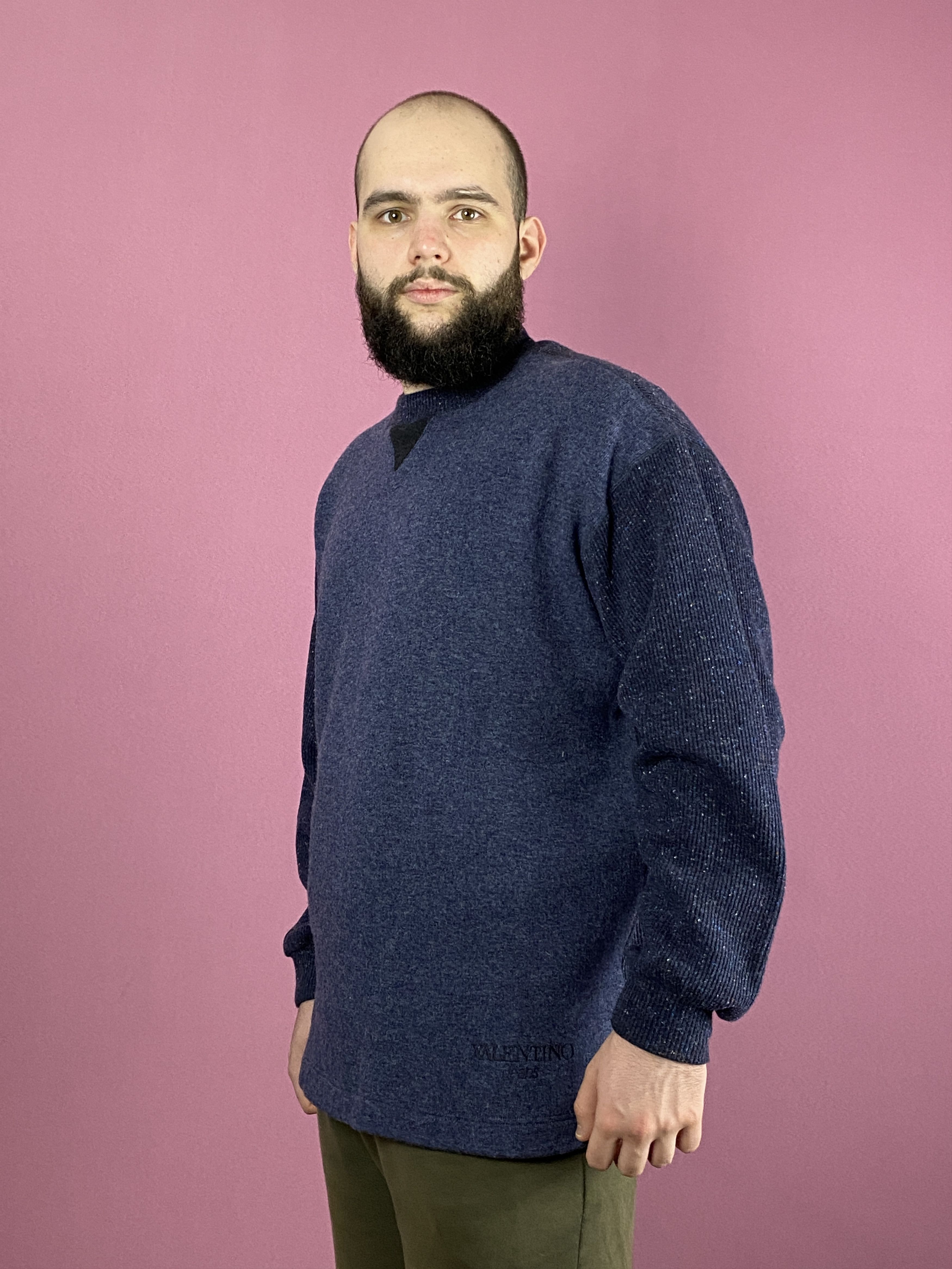Vintage 90s Valentino Jeans Vintage Men's Sweater - L Size US L / EU 52-54 / 3 - 1 Thumbnail