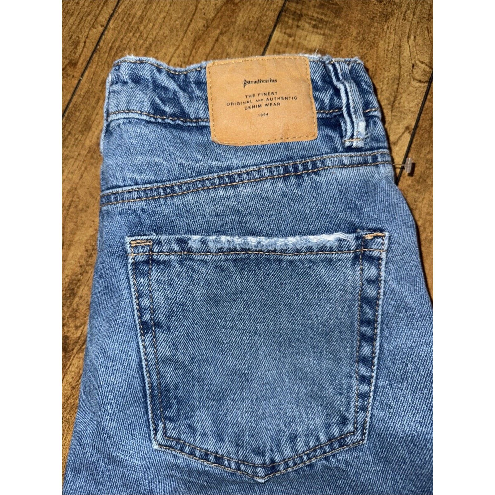 Vintage Stradivarius Denim Jeans Flare USA 6 Blue 27x33 Size 28" / US 6 / IT 42 - 2 Thumbnail