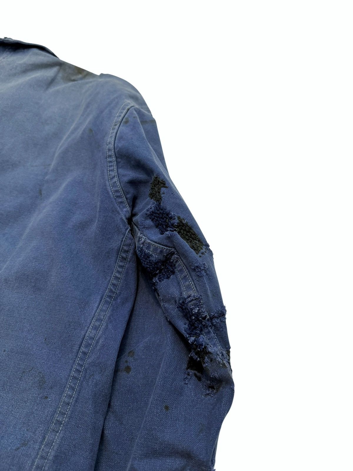Vintage GRAIL 1930’s Boro Repaired Indigo French Workwear Chore Coat Size US XL / EU 56 / 4 - 10 Thumbnail