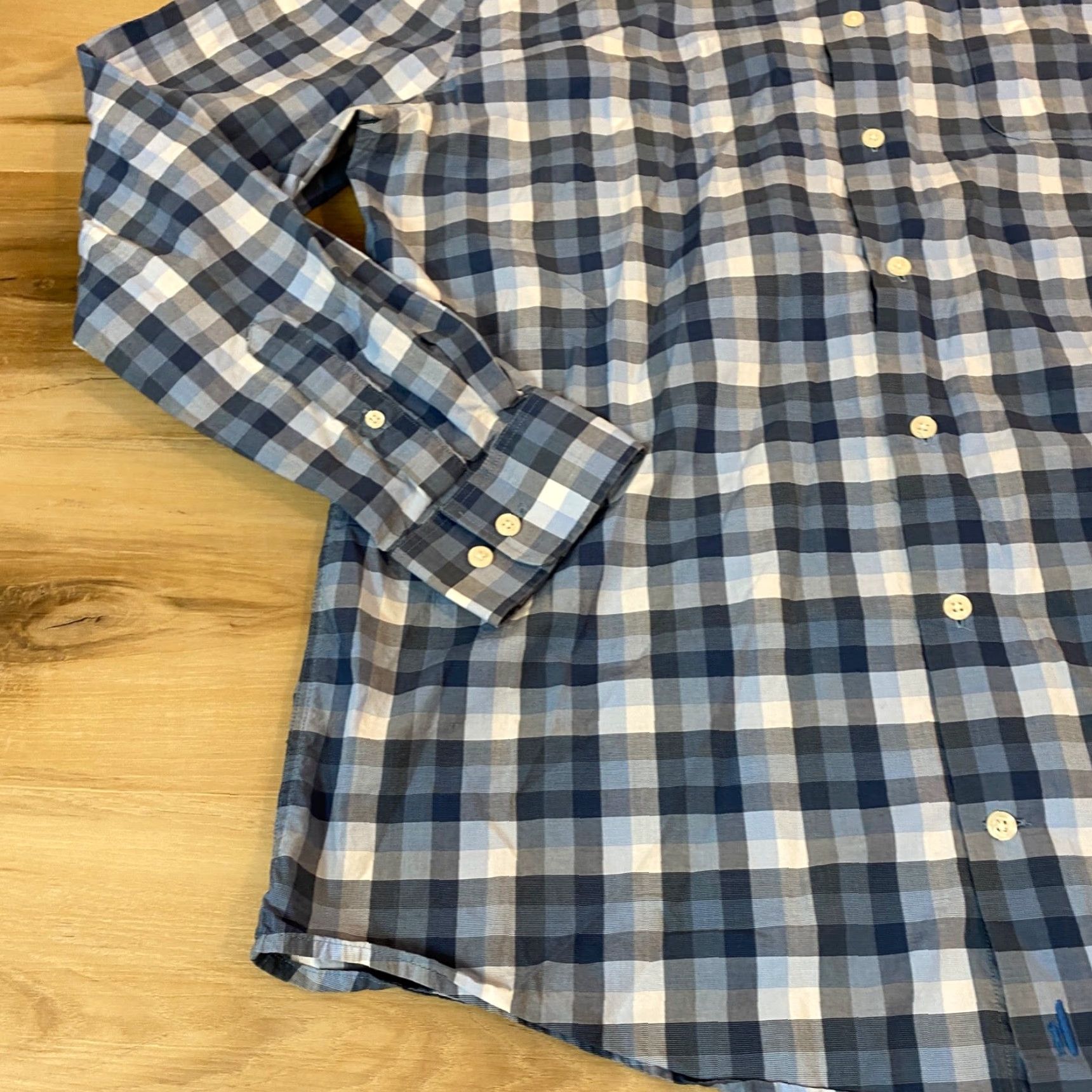 johnnie-O johnnie-O Shirt Mens XL Blue Plaid Button-Down Cotton Oxford Long Sleeve Product Title Size US XL / EU 56 / 4 - 5 Thumbnail