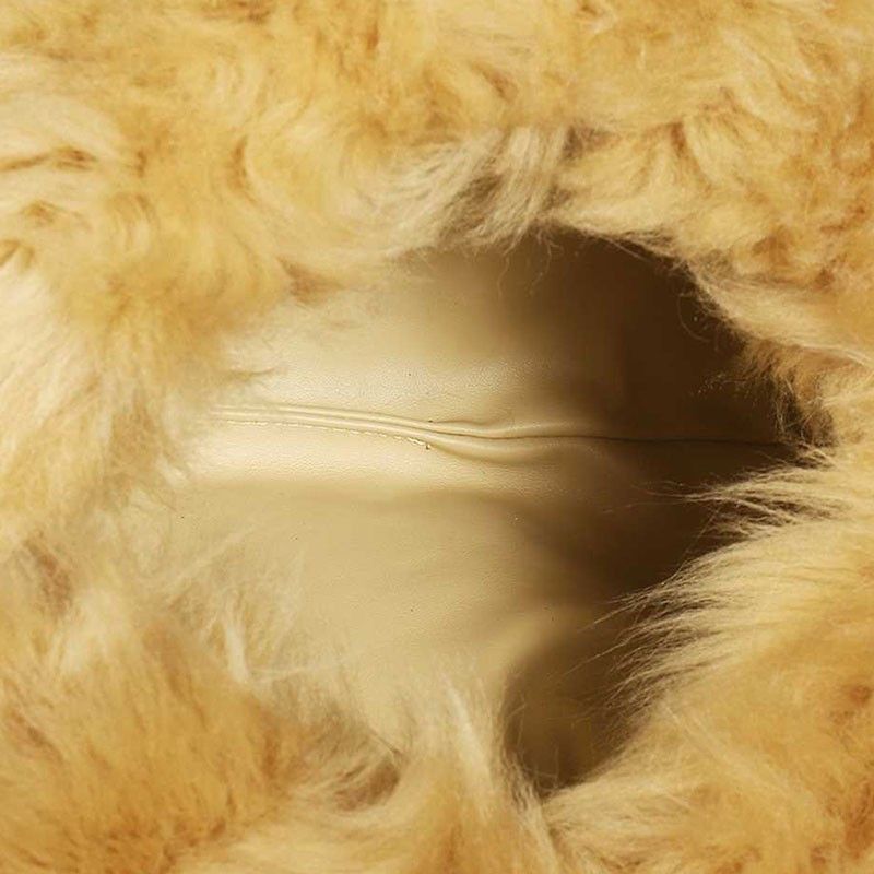 Bottega Veneta o1mle0325 Size: OS / Shearling Chain Pouch in Beige Size ONE SIZE - 2 Thumbnail