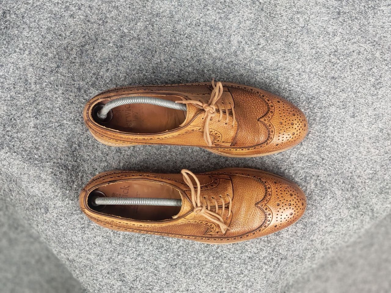 Berwick 1707 Berwick 1707 grainy leather Lace Up Brogue shoes Spain Made Size US 10.5 / EU 43-44 - 3 Thumbnail