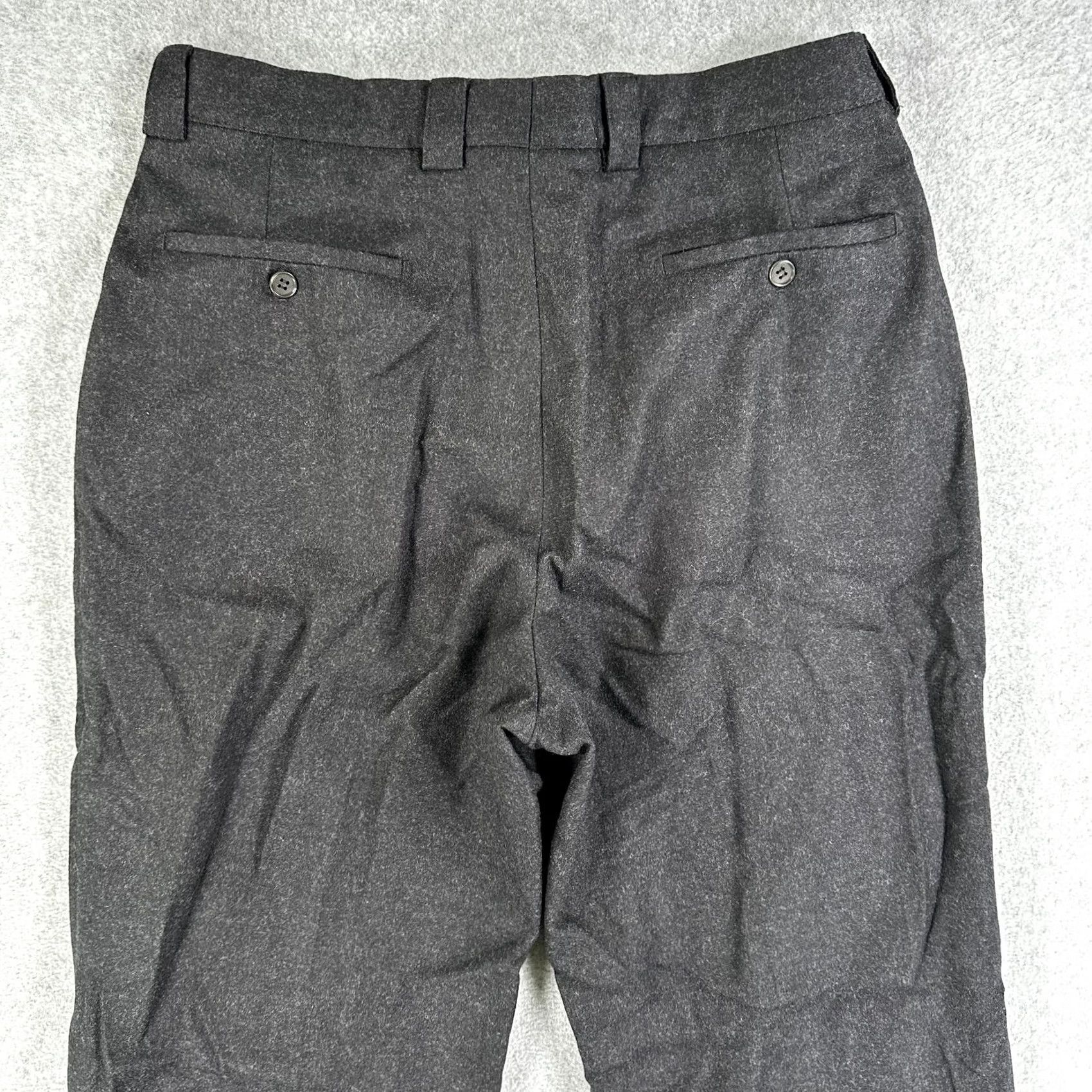 Versace V2 by Versace Dress Pants Mens 36x29 Gray Pleated Cuffed Straight Leg Trousers Size US 36 / EU 52 - 7 Thumbnail