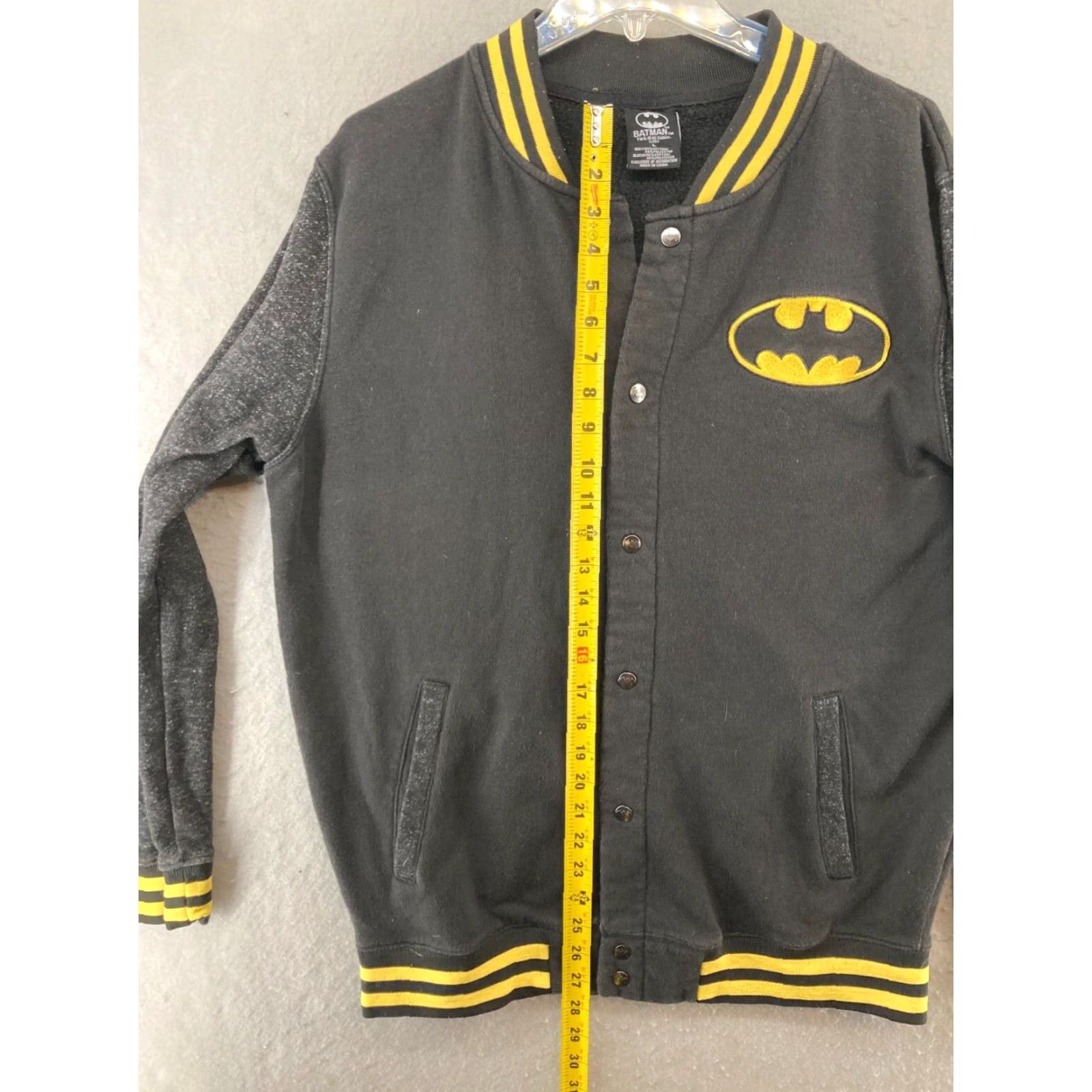 Vintage VINTAGE Batman Jacket Mens Short Snap-Front Black L Adult Black 90s Movie Super Hero Mens Size US L / EU 52-54 / 3 - 3 Thumbnail
