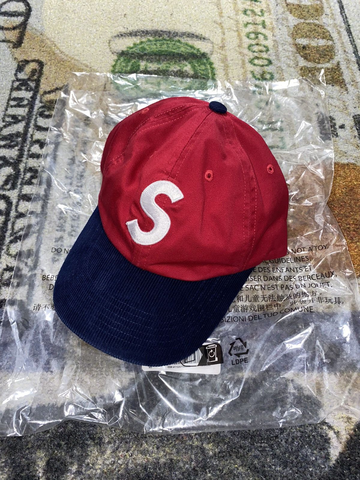 image of Supreme 2-Tone S Logo 6-Panel, Men's