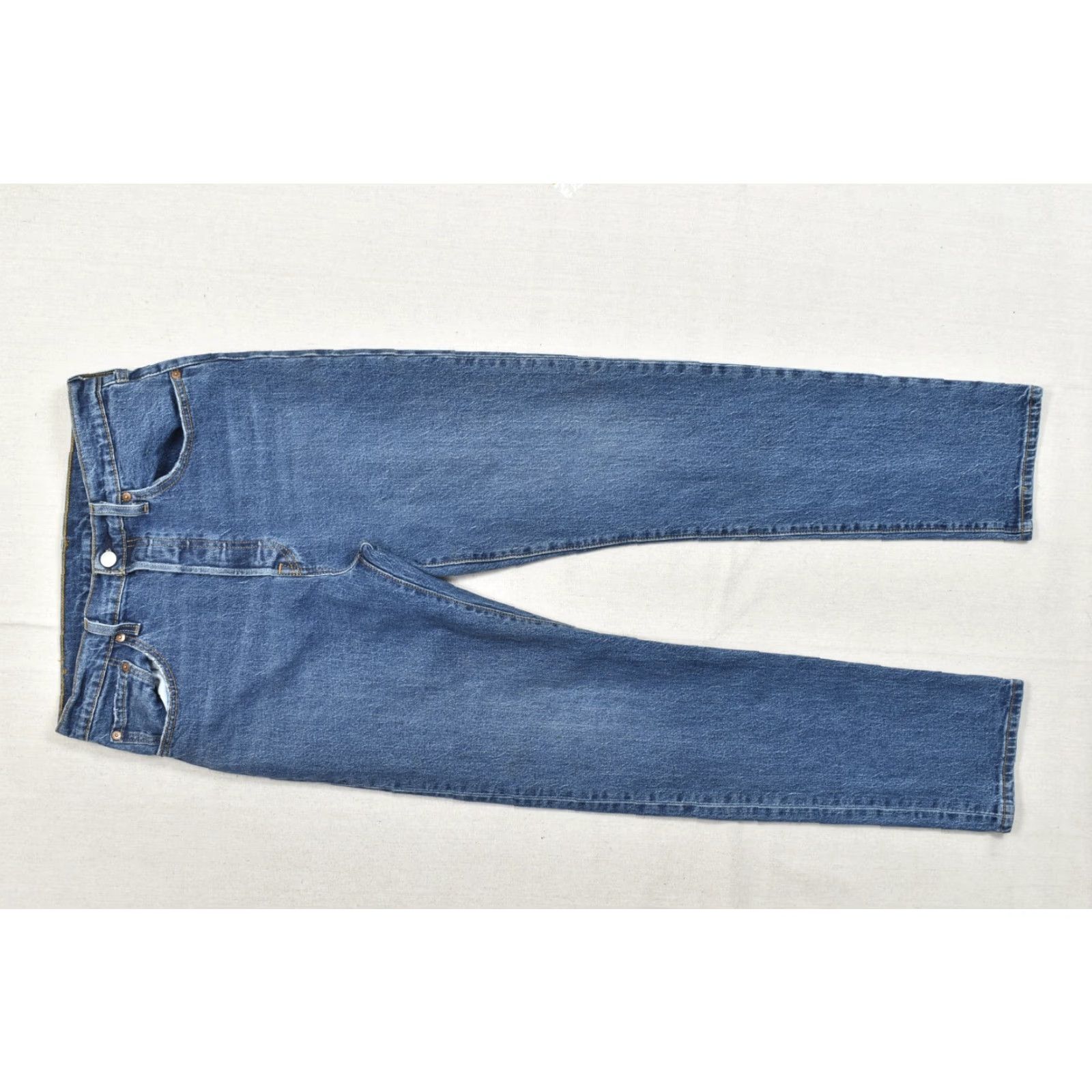 Levi's Levi's 501 Original Fit Jeans Men 30x32 Blue Stretch Denim Cotton Blend Regular Rise Mid 5-Pocket Button 1960s Style? Size US 30 / EU 46 - 8 Thumbnail