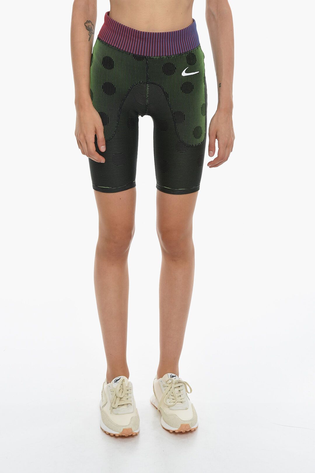 image of Off White Og1Mm0524 Biker Short In Green, Women's (Size 26)