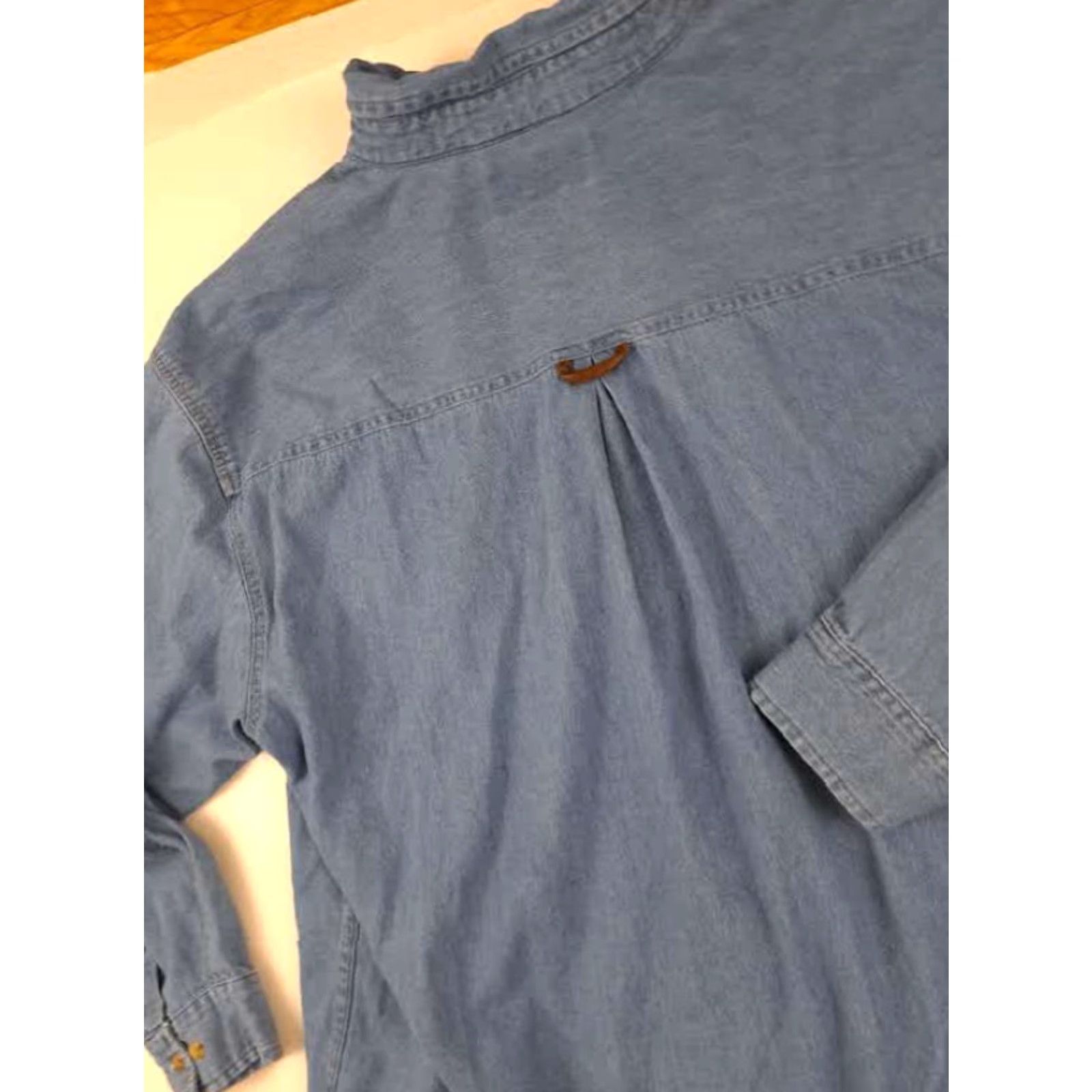 Marlboro VINTAGE Marlboro Country Store Shirt Blue Denim Full Button Up XL Long Sleeve Mens Size US XL / EU 56 / 4 - 7 Thumbnail