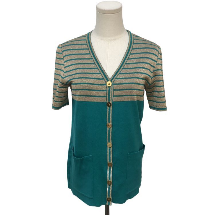 Yves Saint Laurent Yves Saint Laurent Striped Knit Cardigan Size M Size M / US 6-8 / IT 42-44 - 1 Thumbnail
