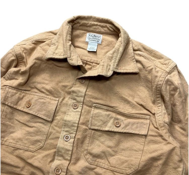 L.L. Bean × Vintage LL Bean Chamois Cloth Shirt Long Sleeve Heavy 2-Pocket Size US M / EU 48-50 / 2 - 1 Thumbnail