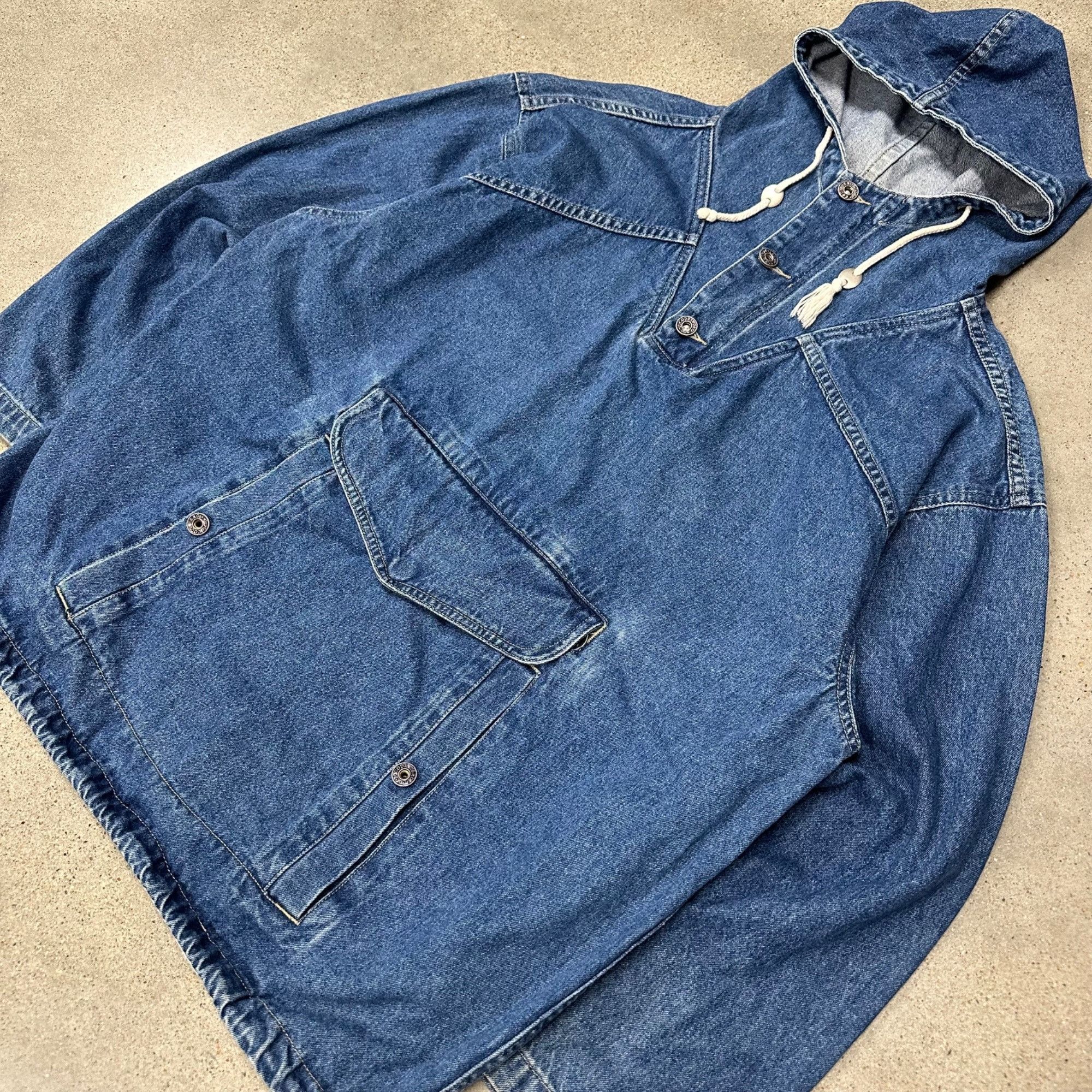【KOOLOSET】Vintage Denim Pocket Anorak Vintage Denim Pocket Anorak - kooloset