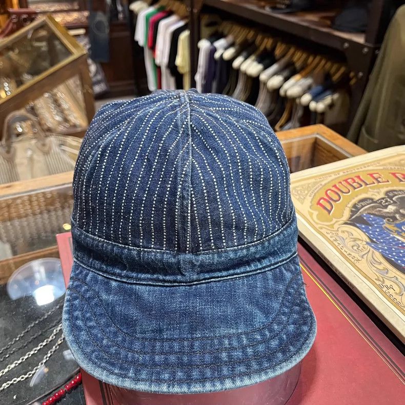 RRL Ralph Lauren rrl indigo wabash dot stripe railroad engineer
