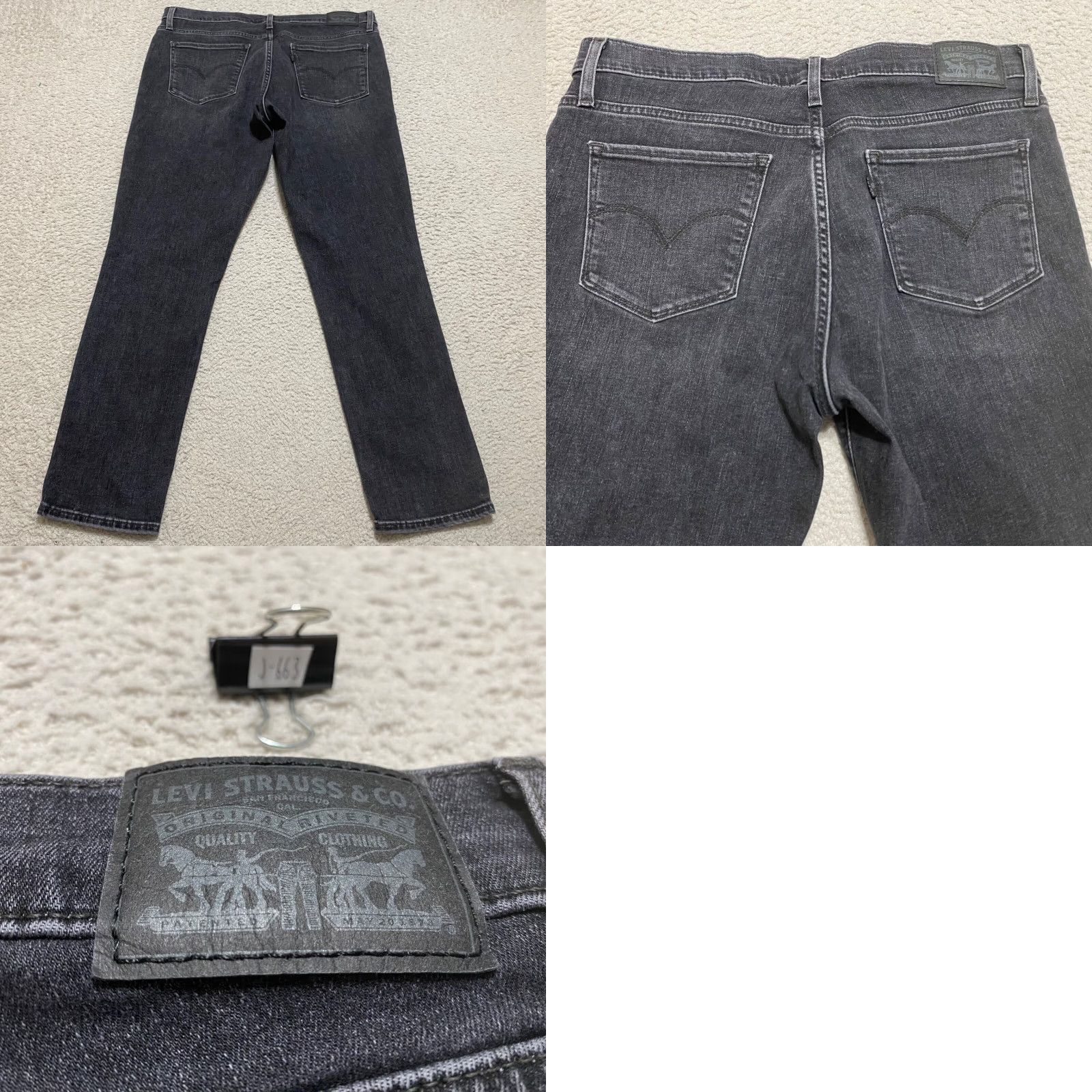 Levi's VINTAGE Levis Womens Jeans sz 31 Gray Dark Wash Denim Shaping Skinny Leg Mid Rise Size 24" / US 00 / IT 34 - 9 Thumbnail