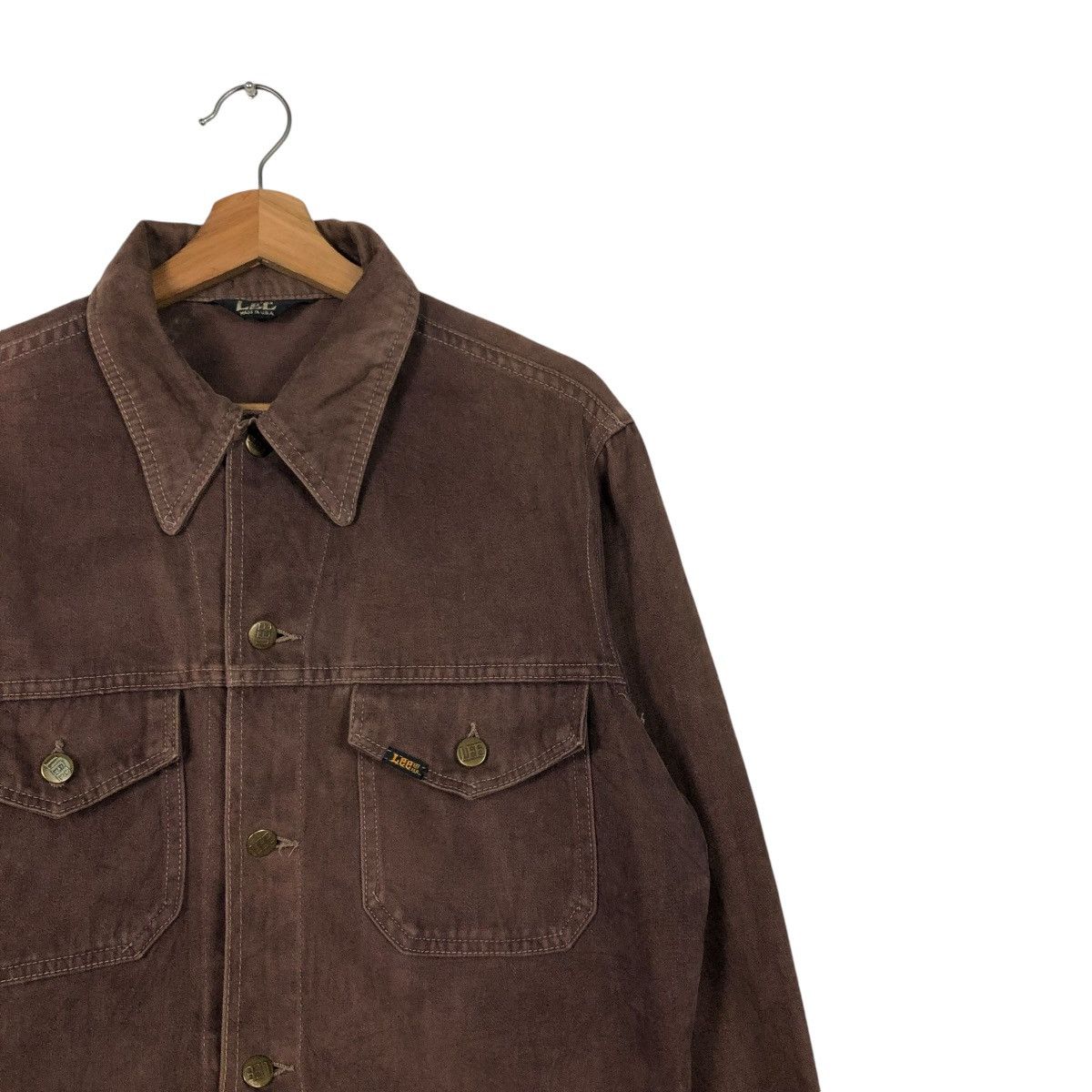 Lee 🔥VINTAGE TRUCKER BIKER JACKET LEE MADE IN USA UNION MADE Size US M / EU 48-50 / 2 - 8 Thumbnail