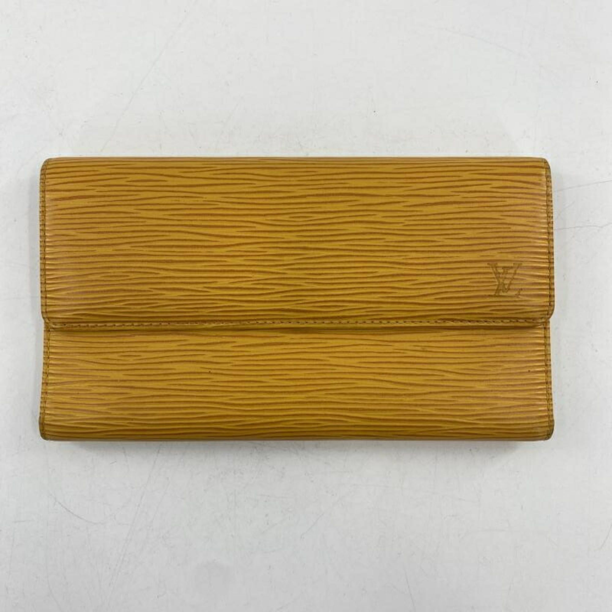 LOUIS VUITTON Porte Tresor International M63389 Long Wallet Epi Leather Yellow Louis Vuitton