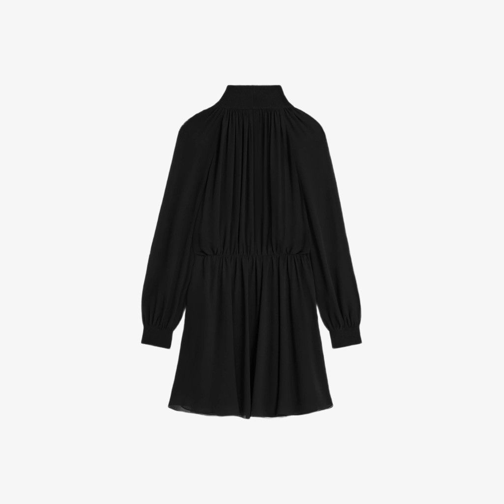Celine o1w1db10526 2R07N8 Mini Dress in Black Size XXS / US 00 / IT 34 - 2 Thumbnail