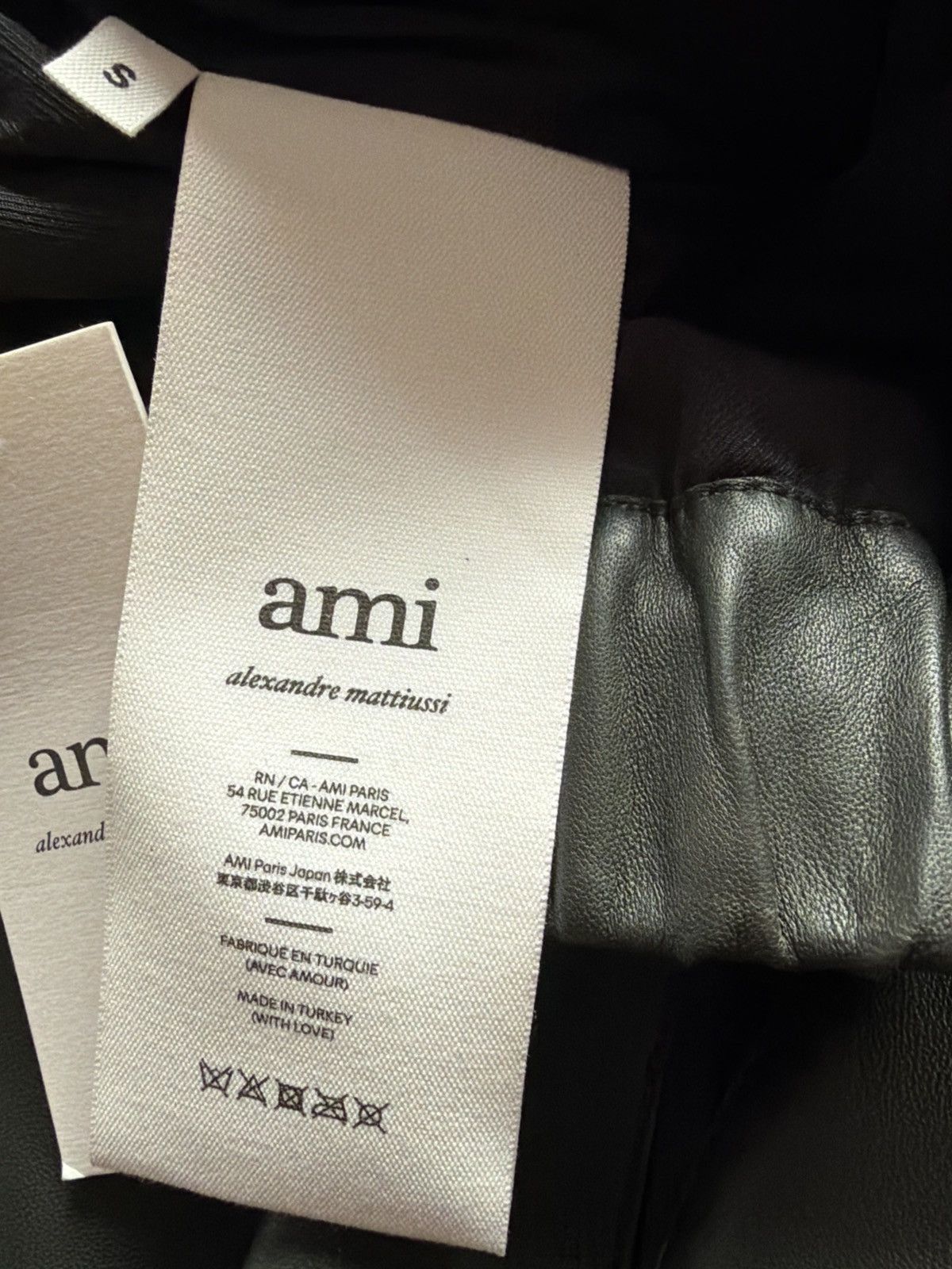 AMI New ! $1160 Ami Paris Dark Olive Green Lamb Leather Bermudas Size US 32 / EU 48 - 19 Thumbnail