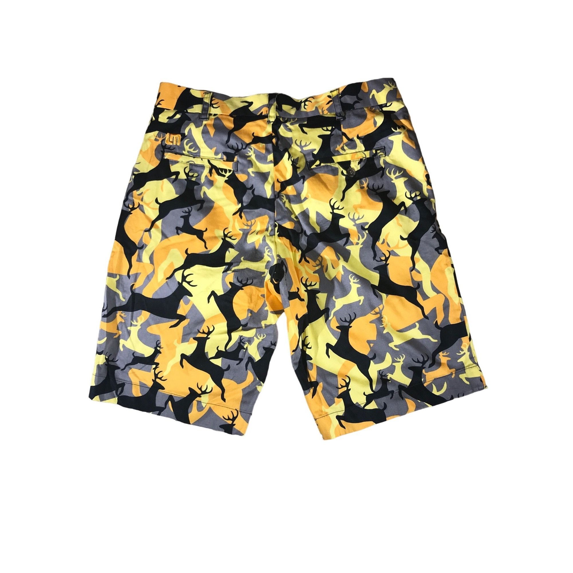 Other Loudmouth Men's Yellow Multi-colored Camo Deer Golf Shorts Size US 32 / EU 48 - 3 Thumbnail