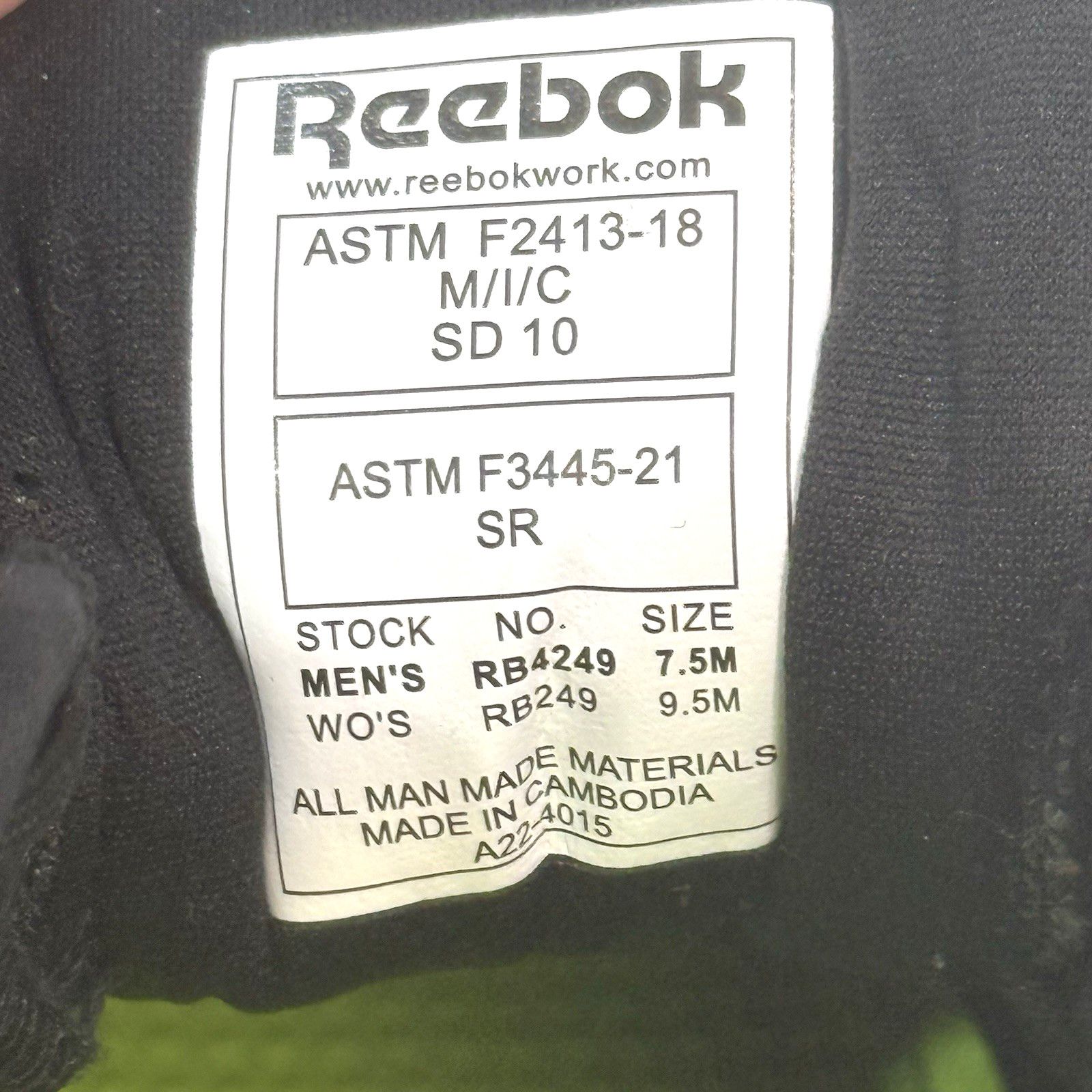 Reebok Reebok Print Work Comp Toe UNISEX Size Men’s 7.5M/Wo’s 9.5M Size US 7.5 / EU 40-41 - 8 Thumbnail