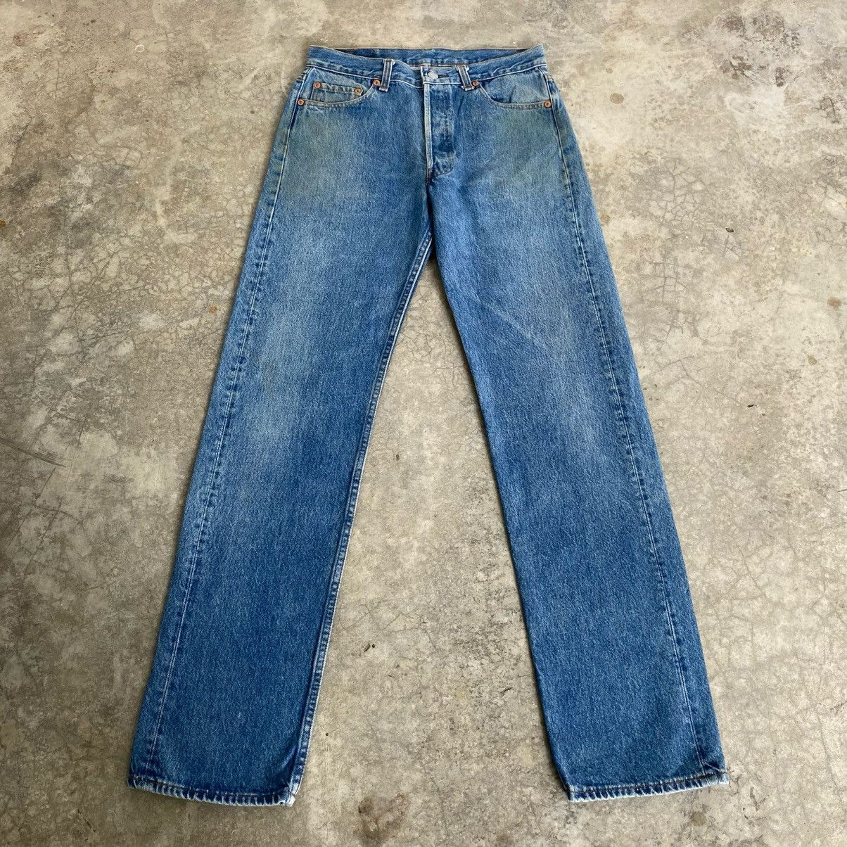 Levi's Vintage 90’s Levis 501 Faded Stonewashed Blue Denim Jeans Size US 30 / EU 46 - 1 Thumbnail