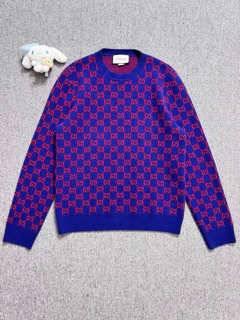 Gucci Gucci Monogram Wool Knit Sweater Size M-2506 Size US M / EU 48-50 / 2 - 1 Thumbnail