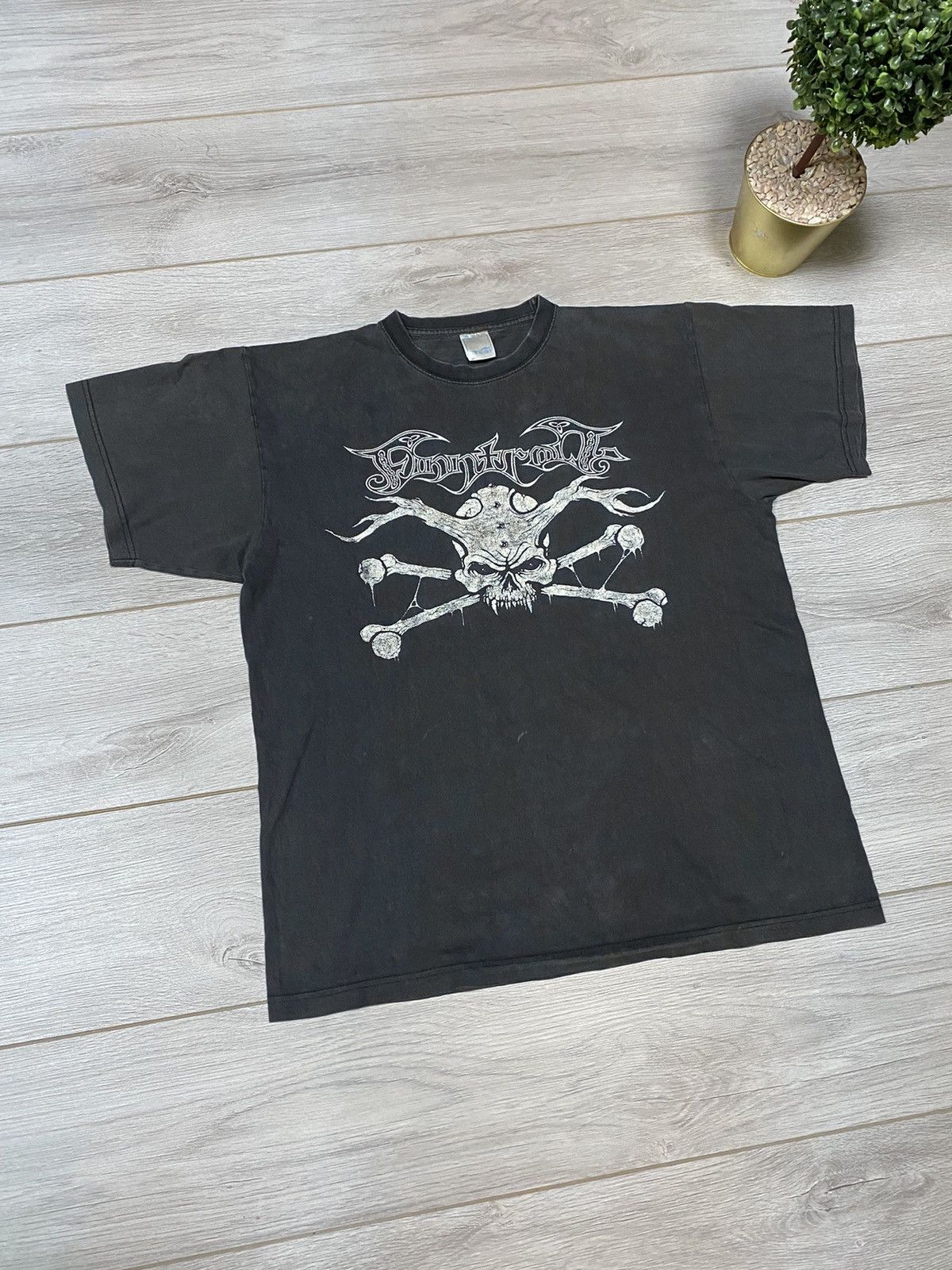 Band Tees FinnTroll 2006 skull ☠️ vintage faded t-shirt made in England Size US L / EU 52-54 / 3 - 3 Thumbnail