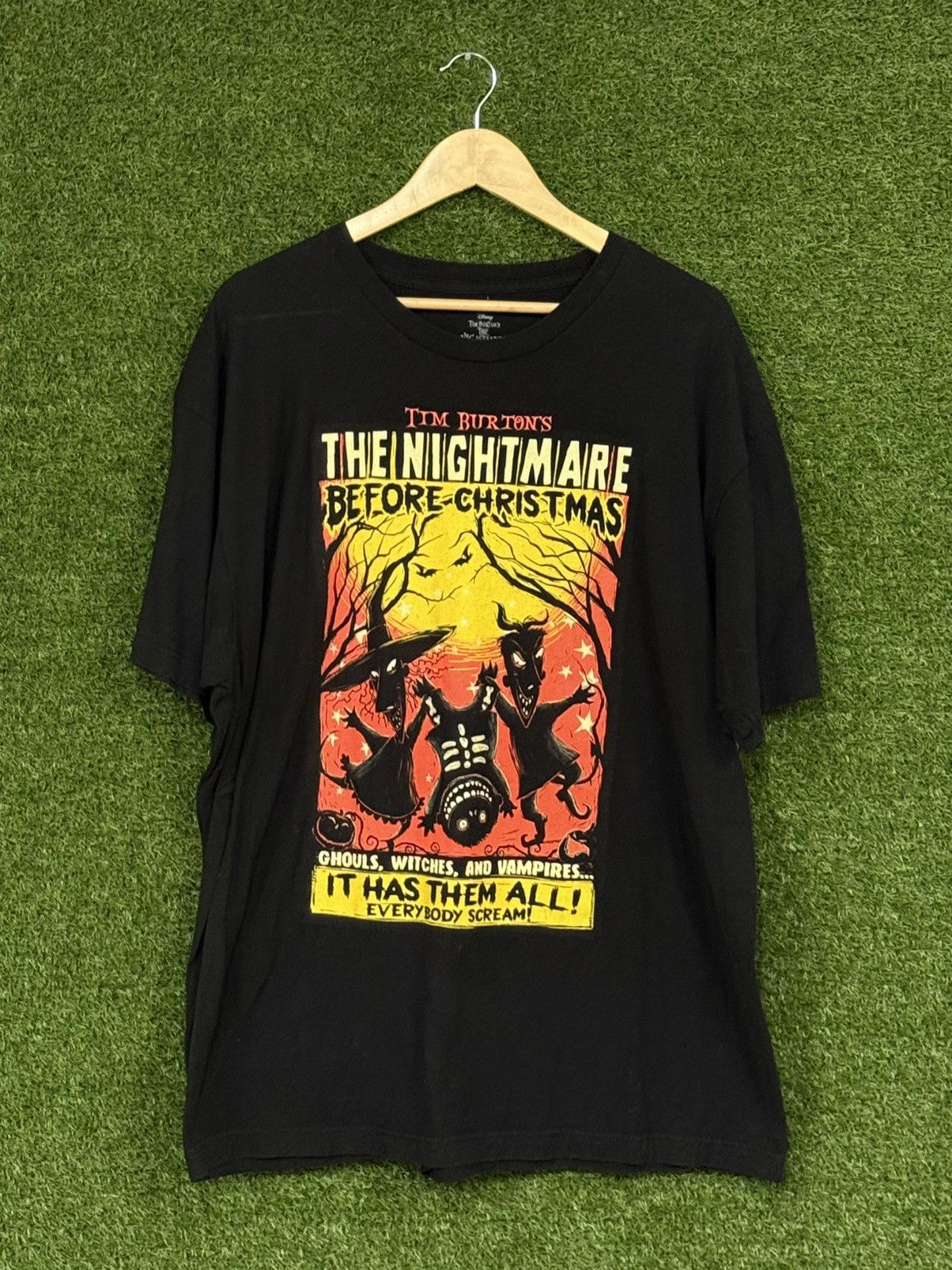 Vintage Nightmare Before Christmas Tim Burton Goth Tee Black XXL Size US XXL / EU 58 / 5 - 1 Thumbnail