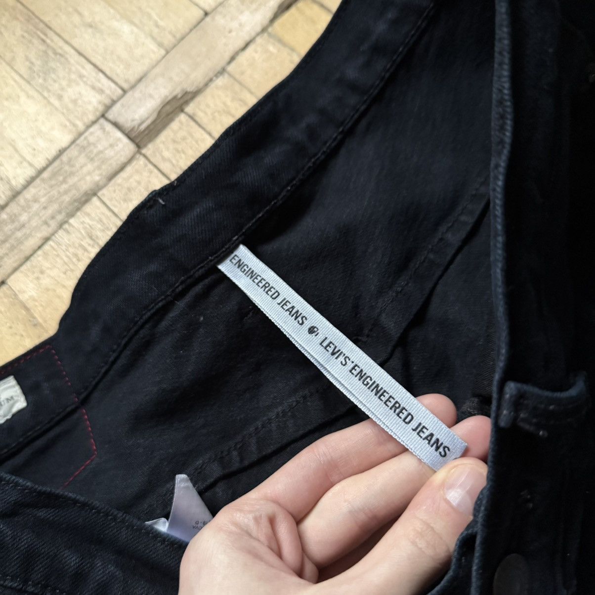 Levi's 📌 Vintage 00s Levi's Engineered Y2K Knee Printed Jeans Size US 32 / EU 48 - 11 Thumbnail