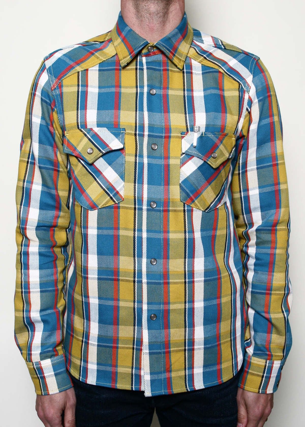 Rogue Territory Yellow Selvedge Denim Shirt Size US XL / EU 56 / 4 - 6 Thumbnail