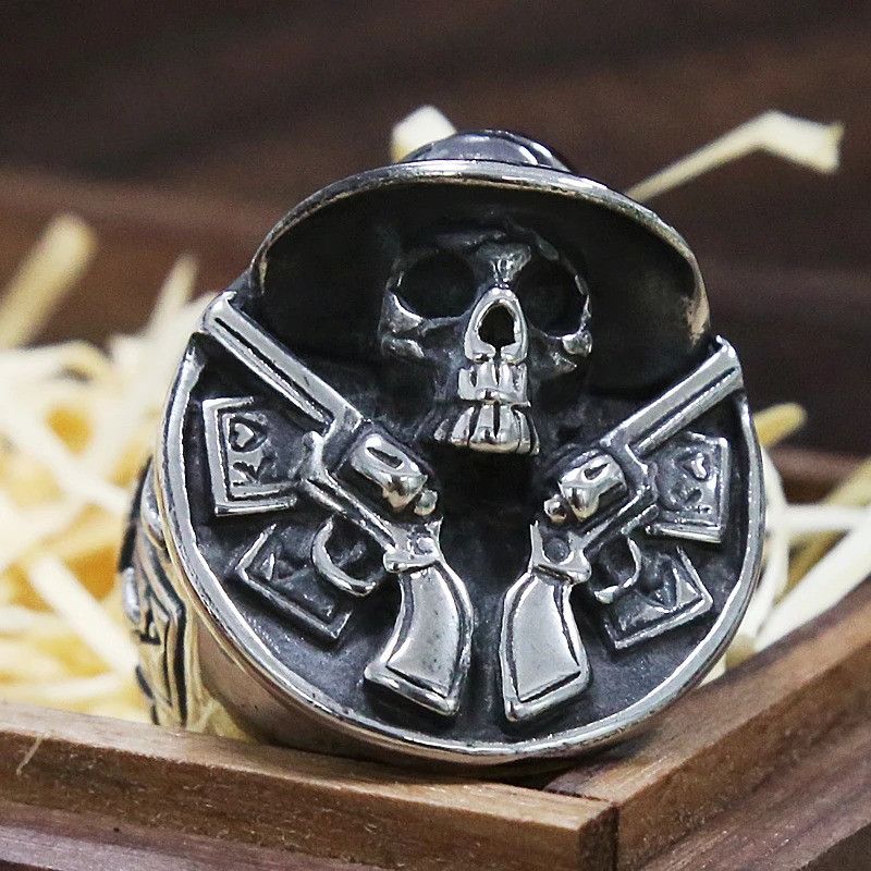 Vintage Vintage Cowboy Skull Ring Size ONE SIZE - 6 Thumbnail