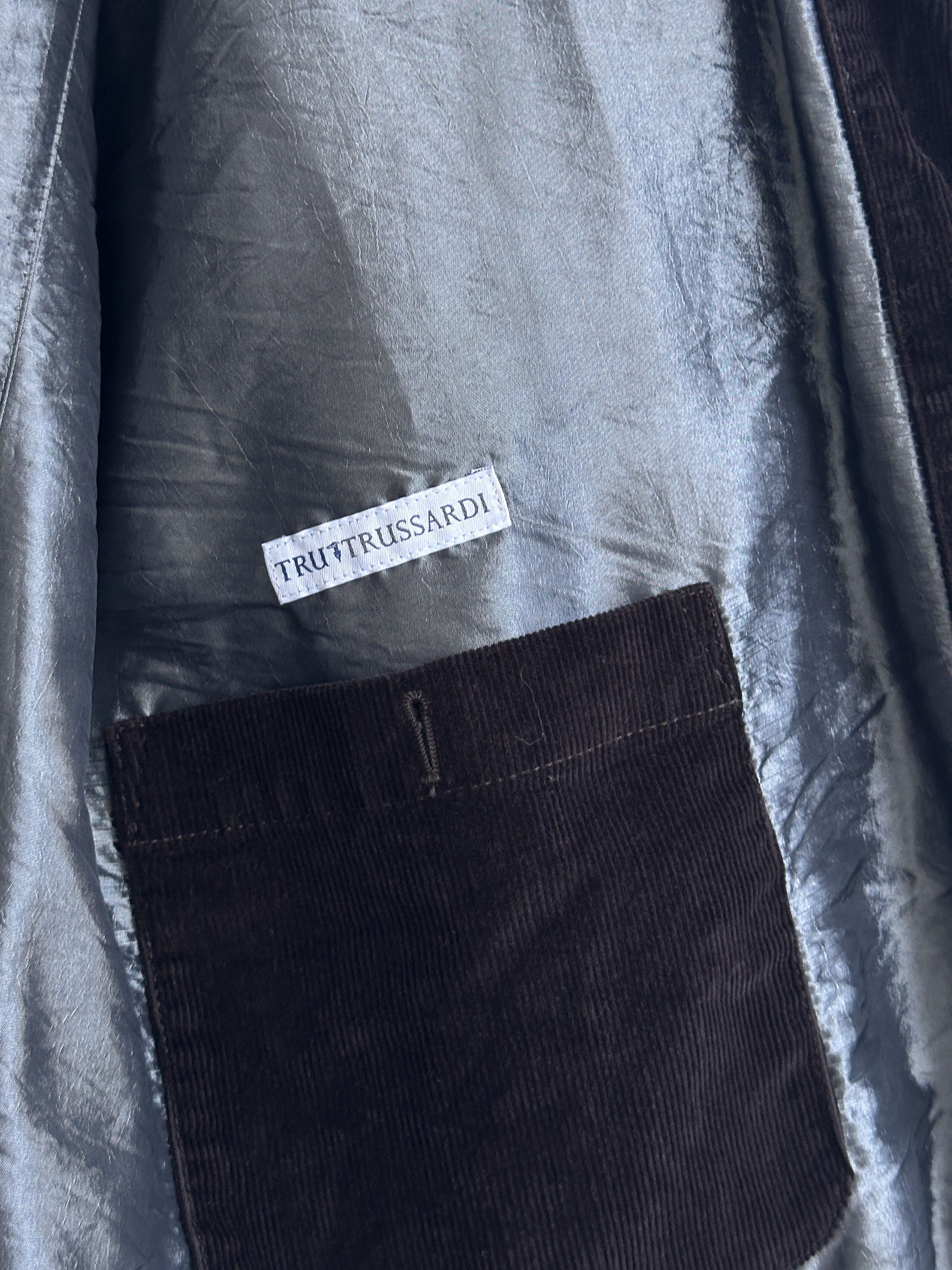 Trussardi Trussardi Brown Corduroy Blazer Jacket Size 54R - 6 Thumbnail