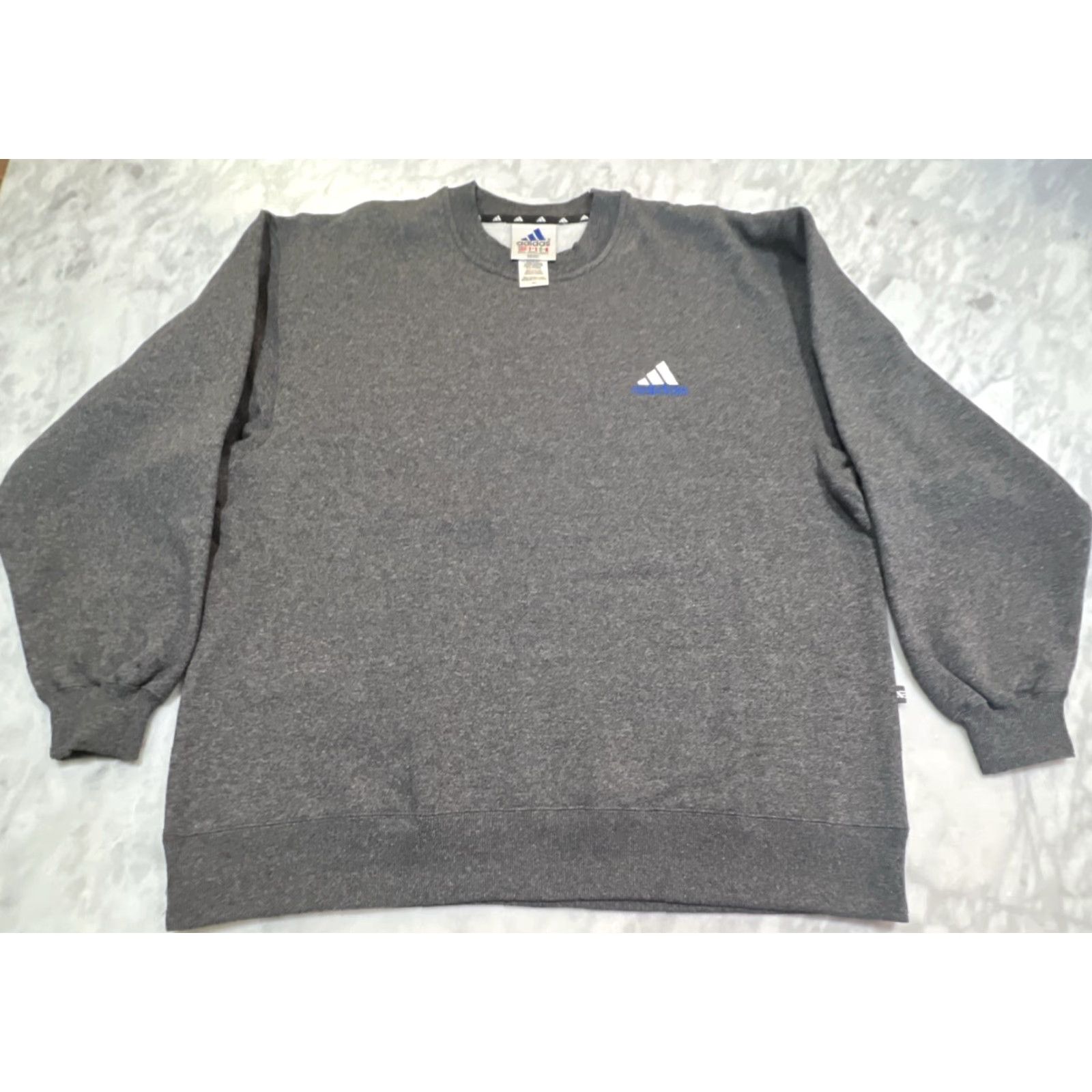 Adidas VINTAGE Adidas Sweatshirt Mens Large Gray Trifoil Fleece Pullover Crewneck Size US L / EU 52-54 / 3 - 2 Thumbnail