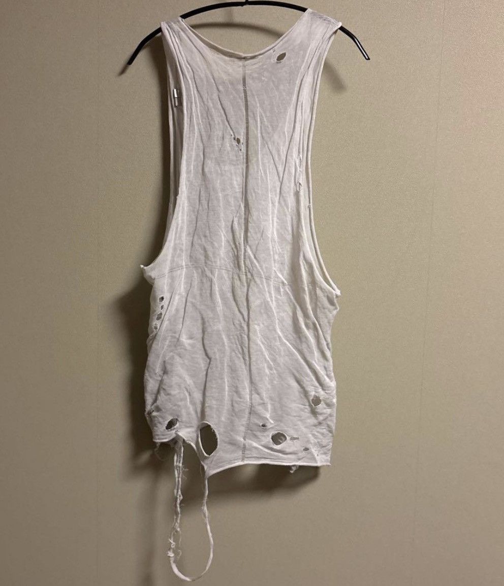 SHINE LUXURY SHINE LUXURY "DAMONE" THRASHED KNITTED METAL TANK TOP Size US S / EU 44-46 / 1 - 2 Thumbnail