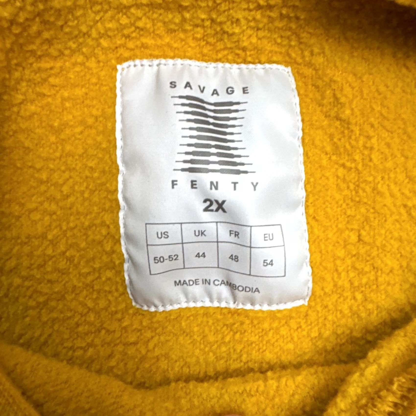 Vintage Savage x Fenty Pullover Hoodie Sweatshirt Women 2XL Mustard Raglan Fleece Casual Size XXL / US 16-18 / IT 52-54 - 3 Thumbnail